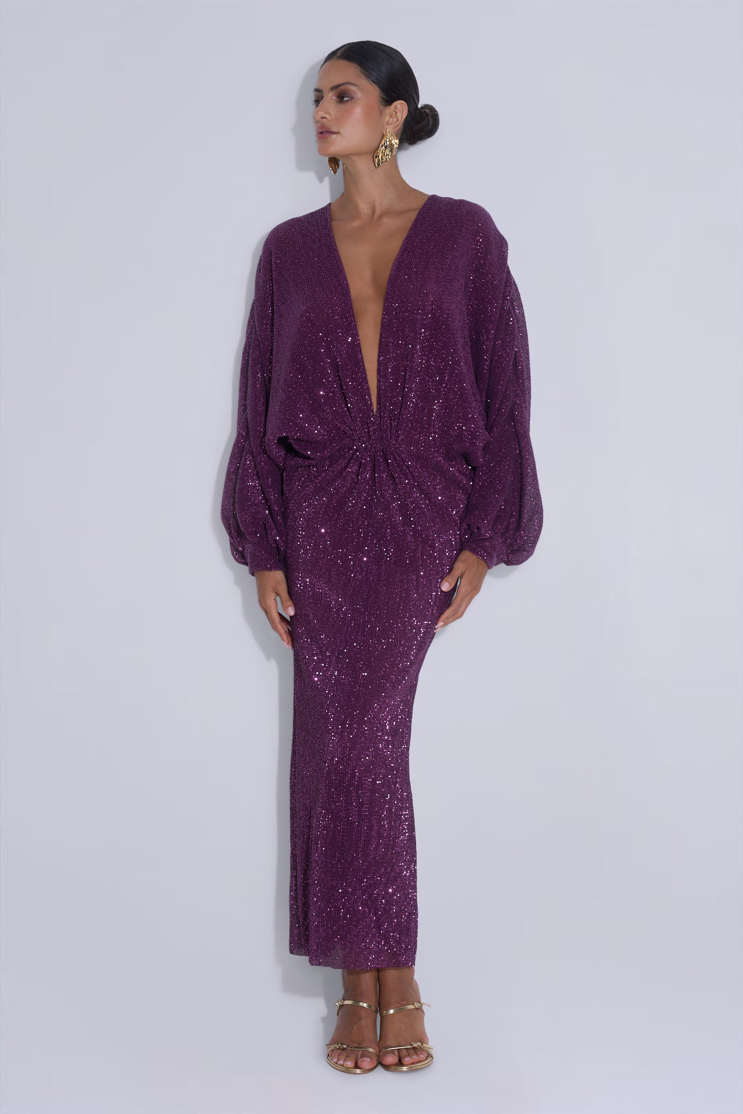 Experimental Gown - Plum Sequin