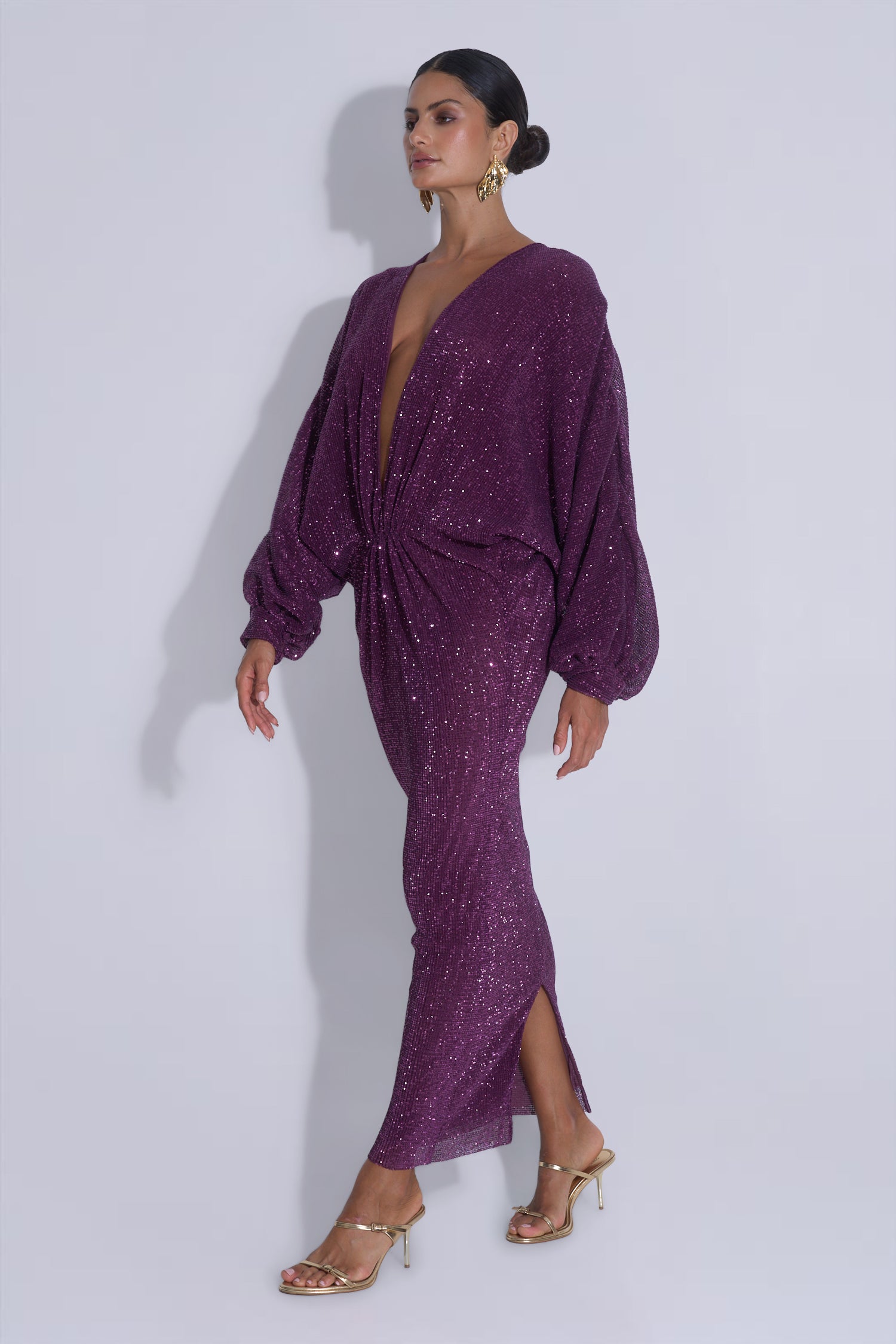 Experimental Gown - Plum Sequin