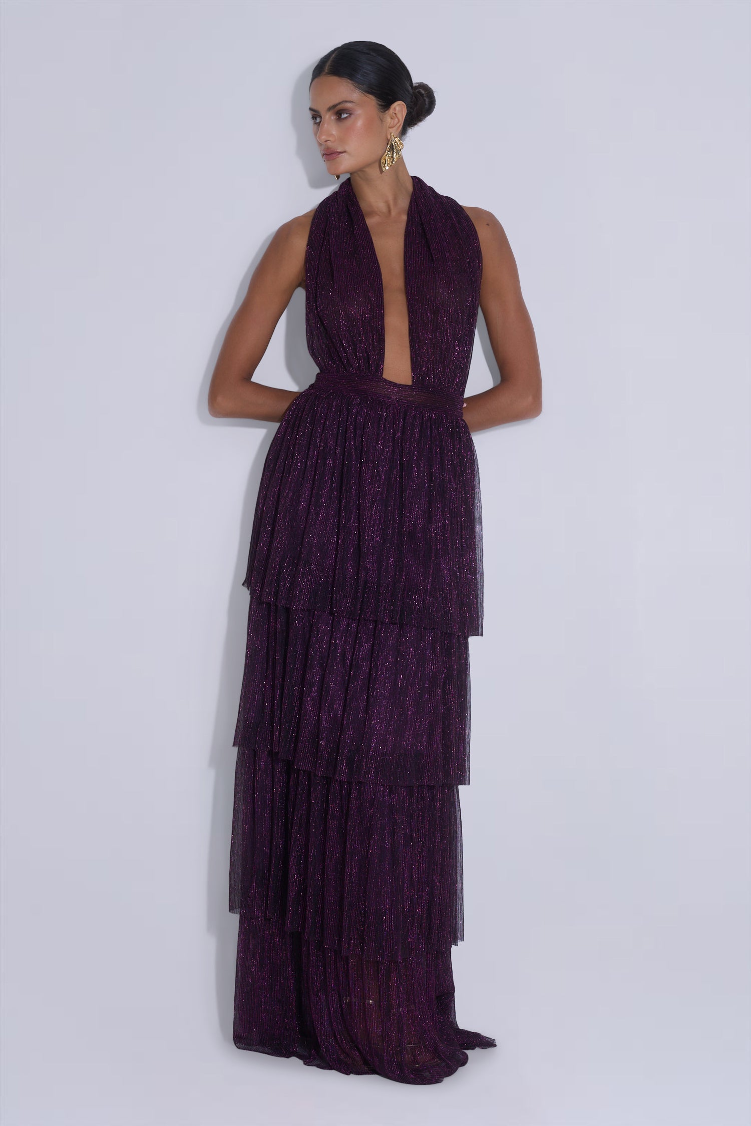 Nammos Gown - Plum Moonlight