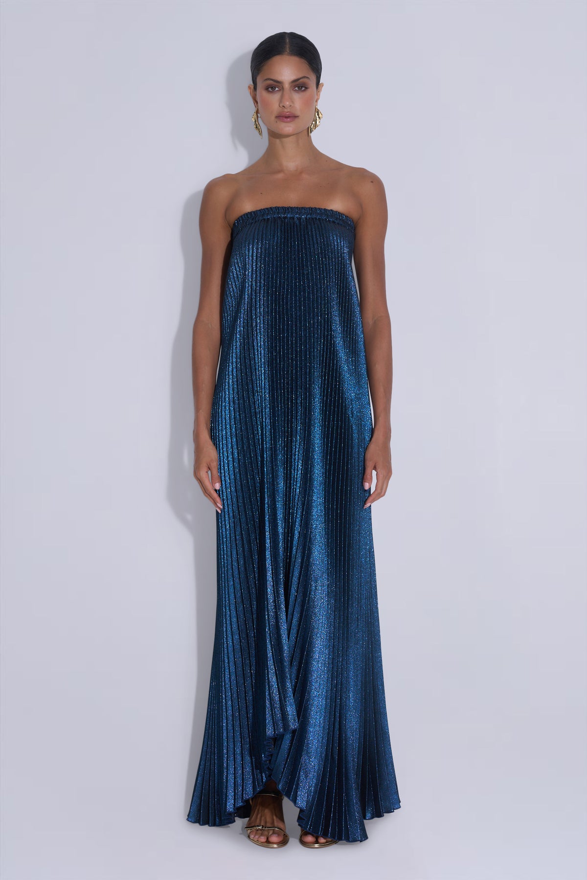 Bisous Strapless Gown - Electric Glitter