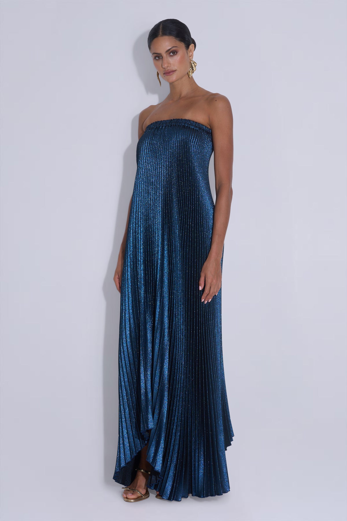 Bisous Strapless Gown - Electric Glitter