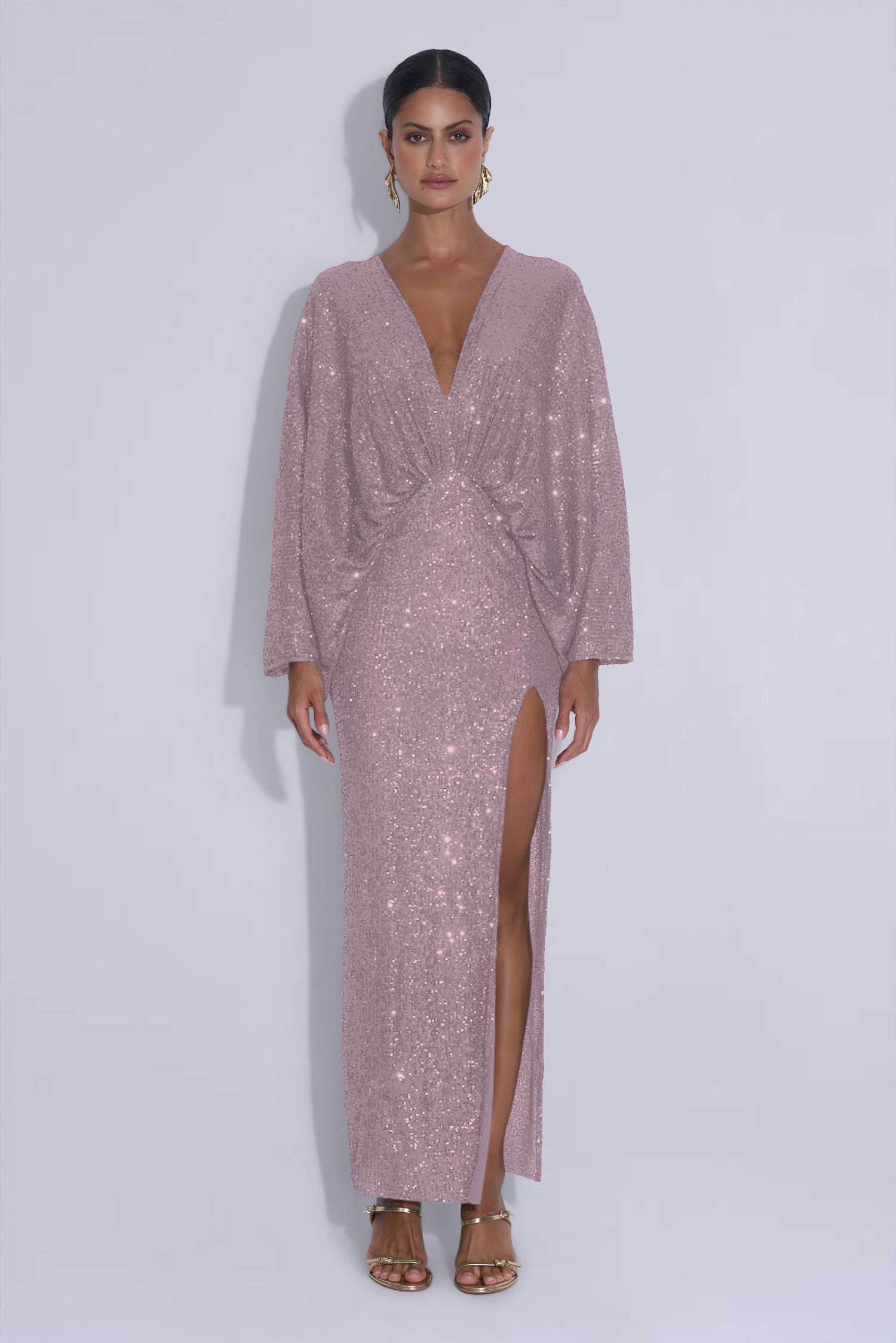 Paradiso Split Gown - Aurora Sequin