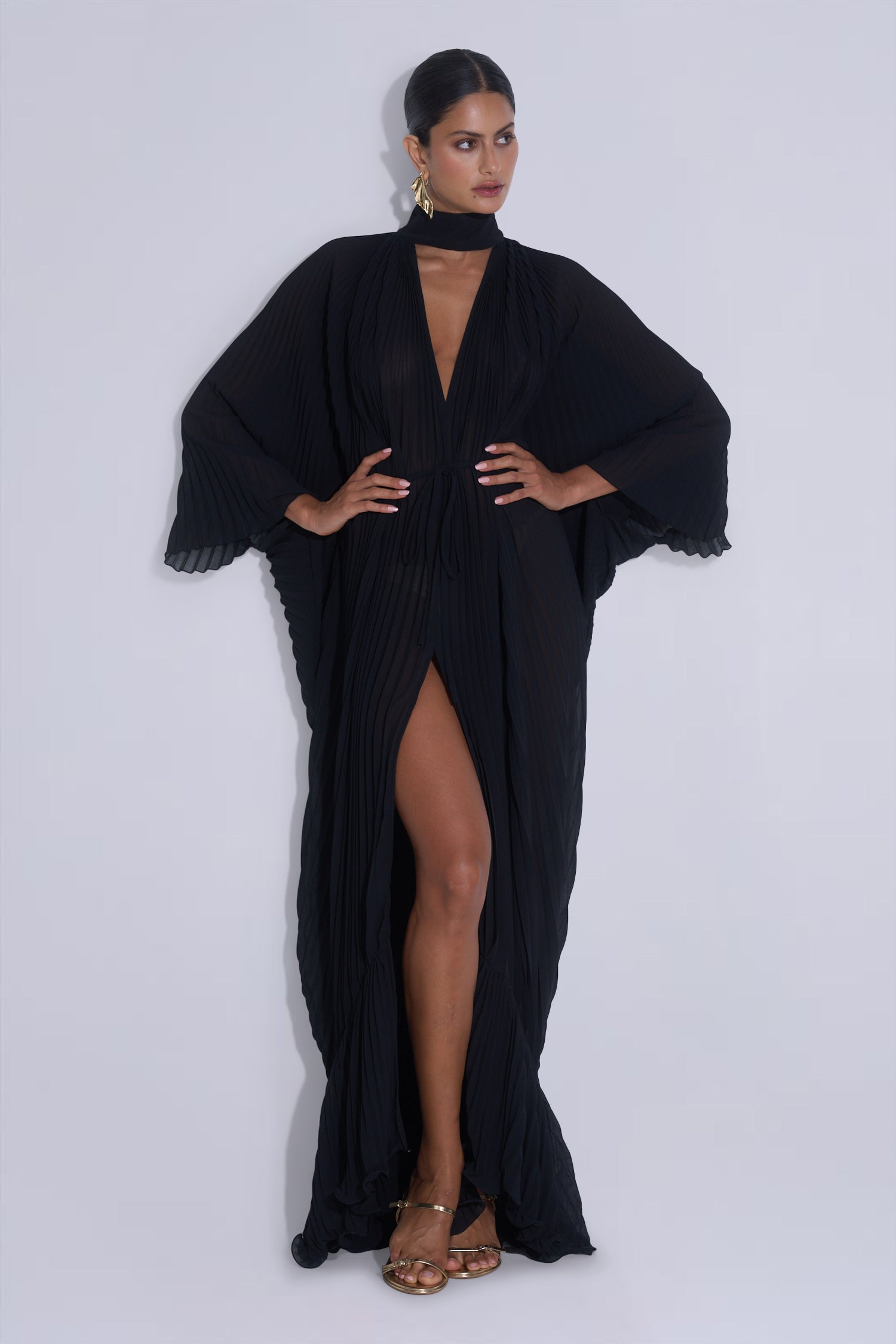 Venus Gown - Noir Crepe