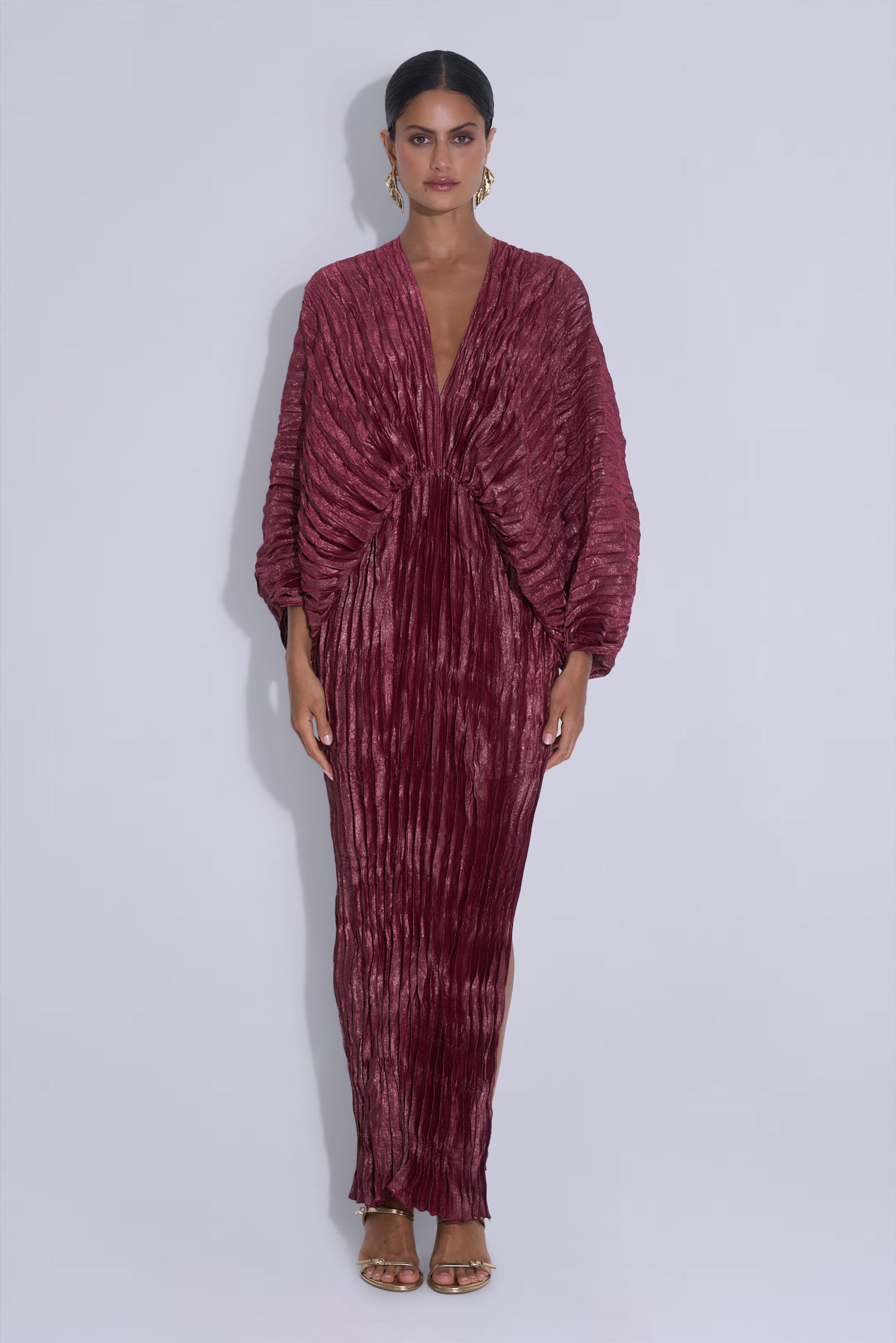 De Luxe Gown - Wine Shimmer
