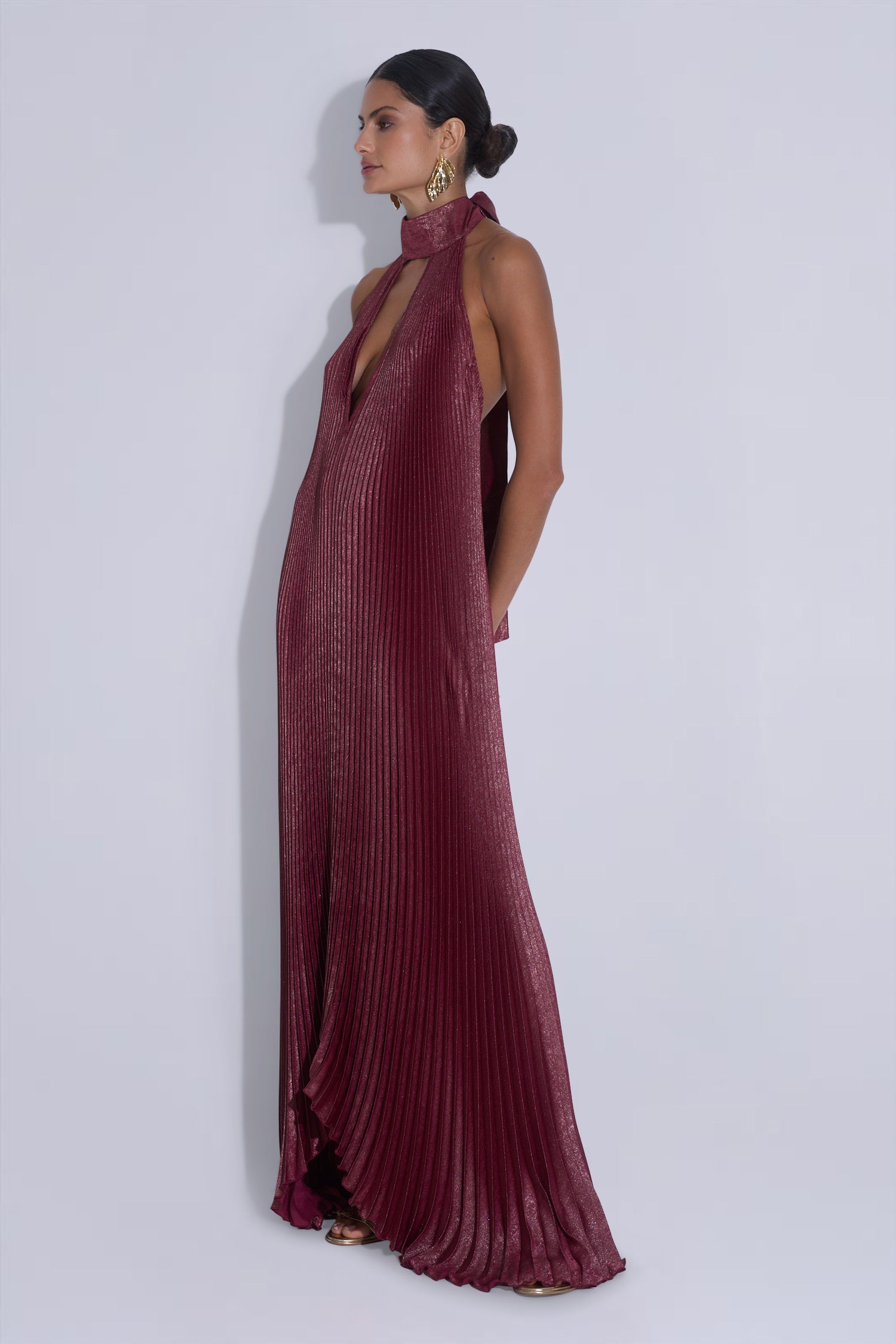 Opera Gown - Wine Shimmer