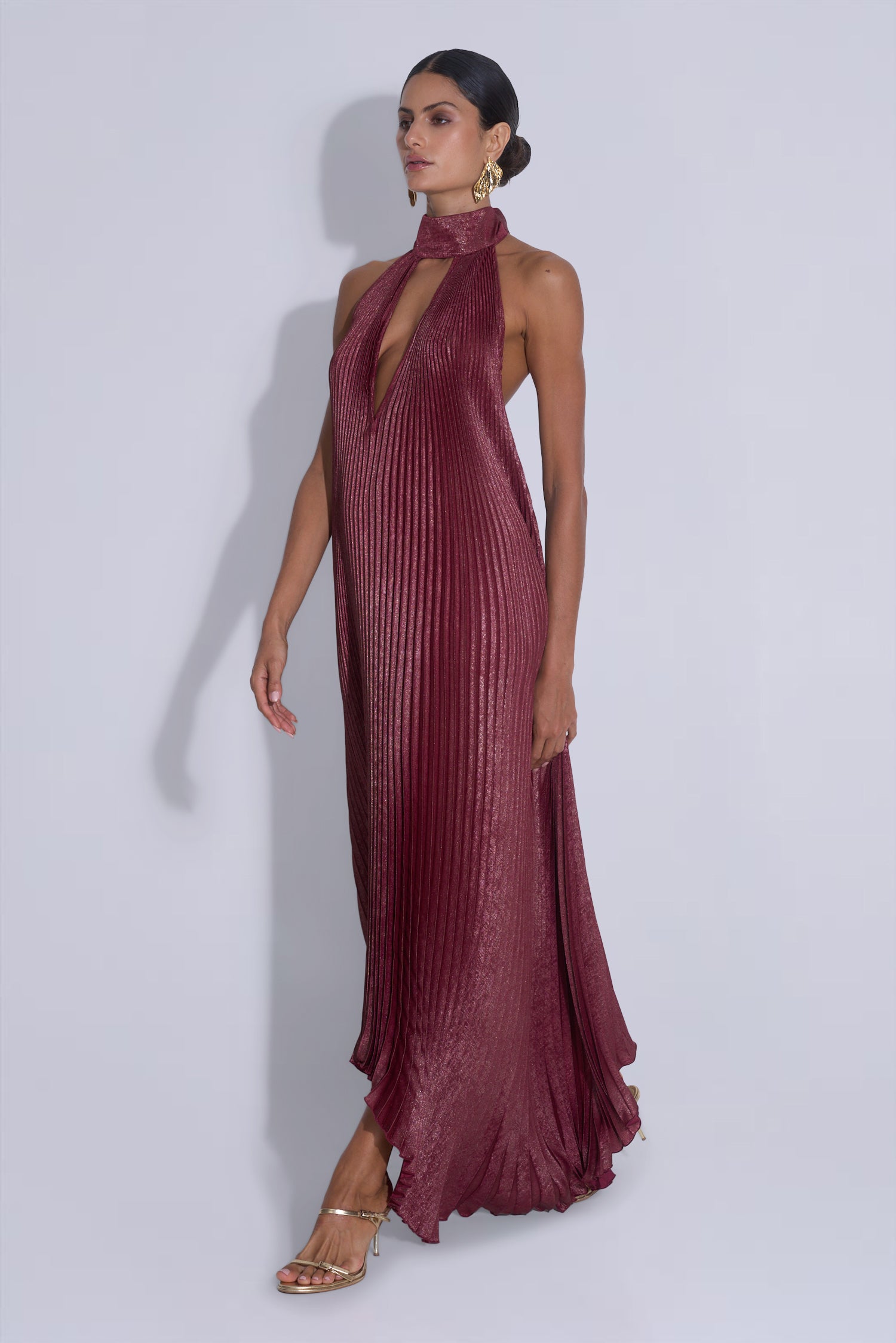 Opera Gown - Wine Shimmer