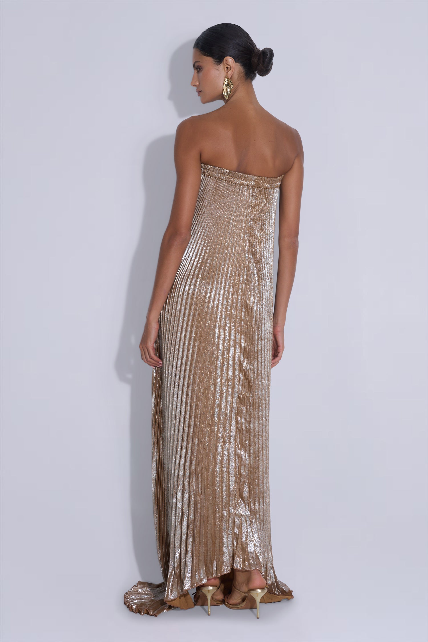Bisous Strapless Gown - Suede Shimmer
