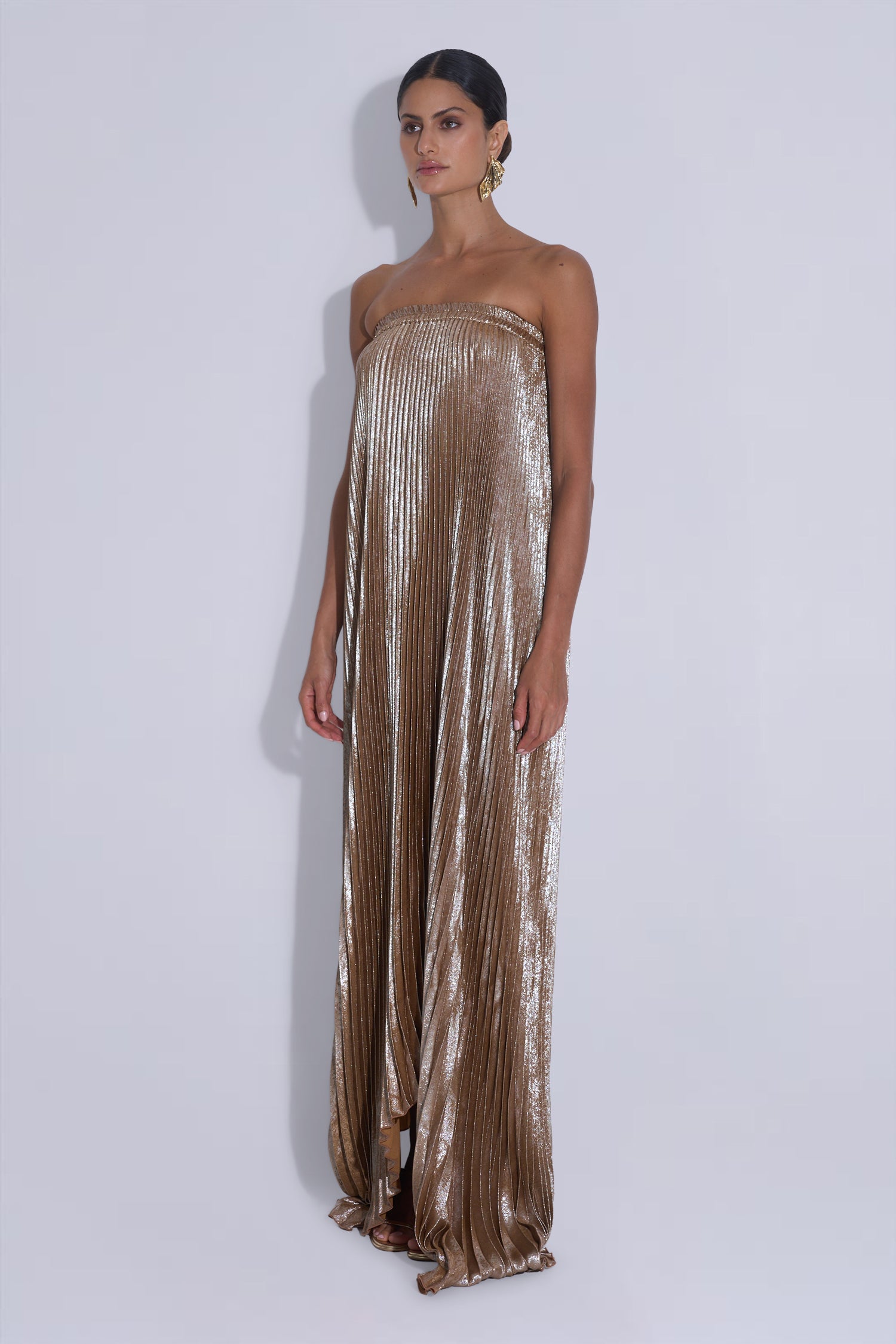 Bisous Strapless Gown - Suede Shimmer