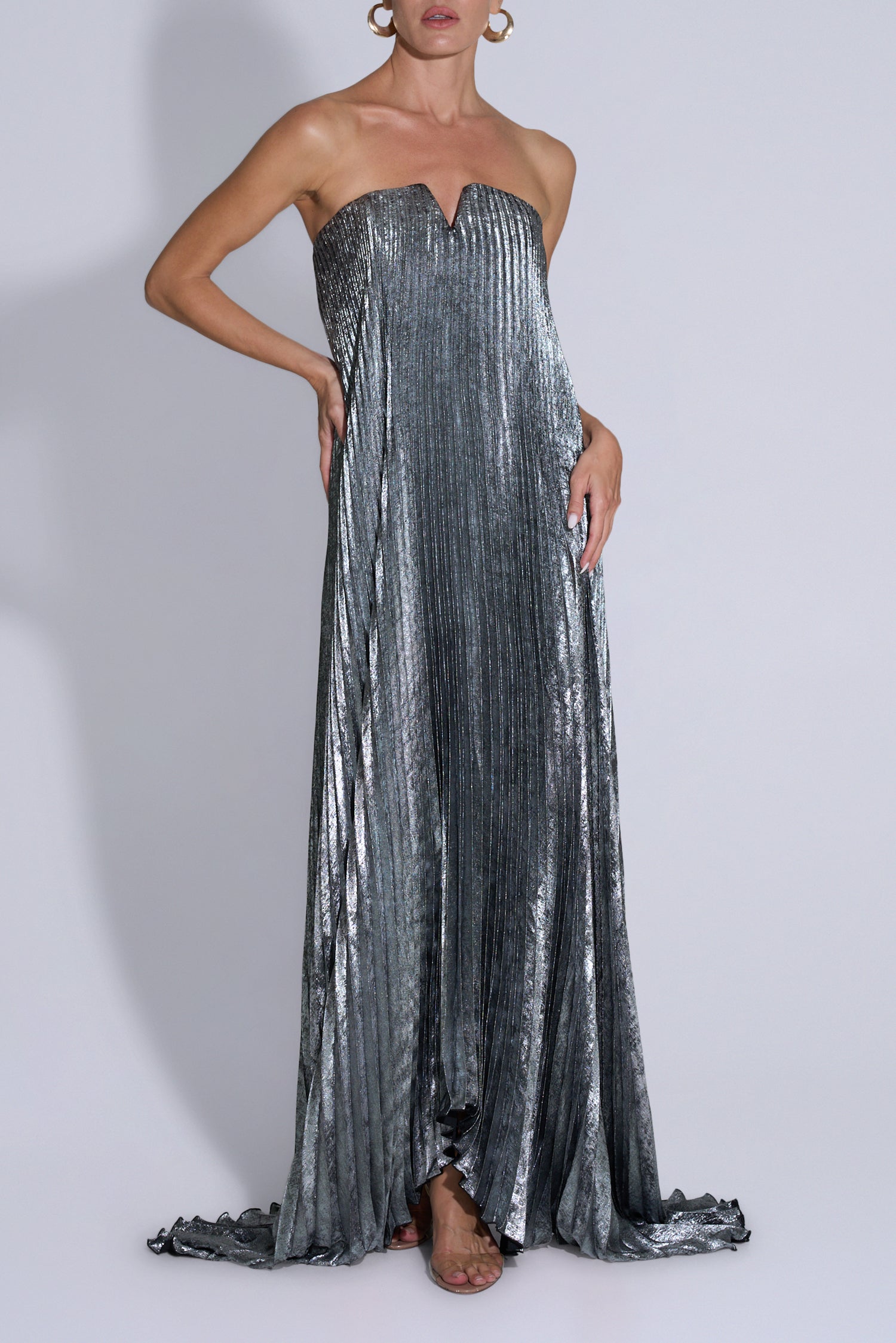 Black Tie Gown - Gunmetal Shimmer