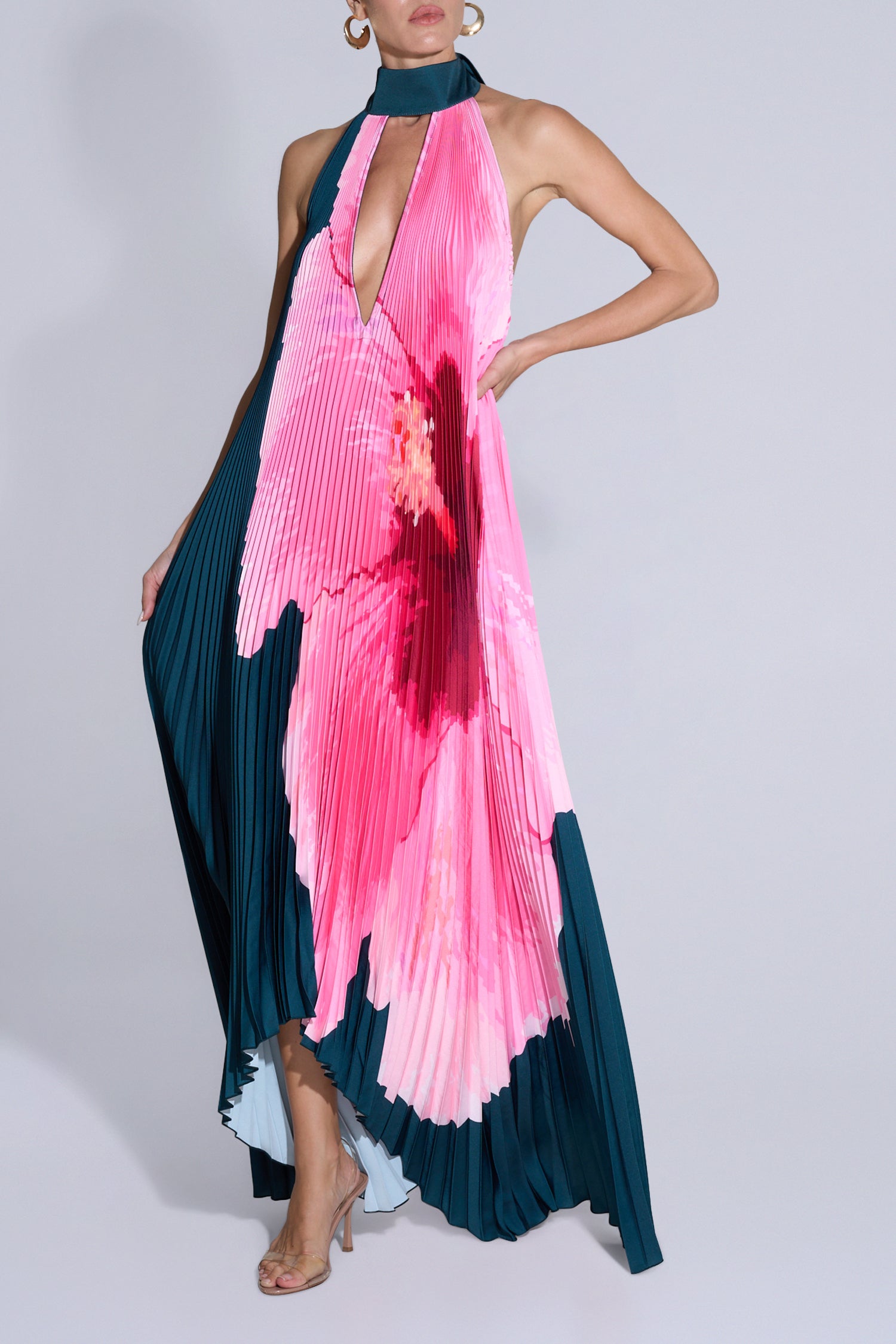 Opera Gown - Hibiscus Midnight
