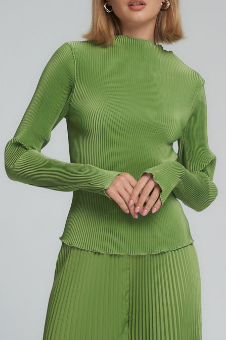 Soiree Long Sleeved Top - Fern