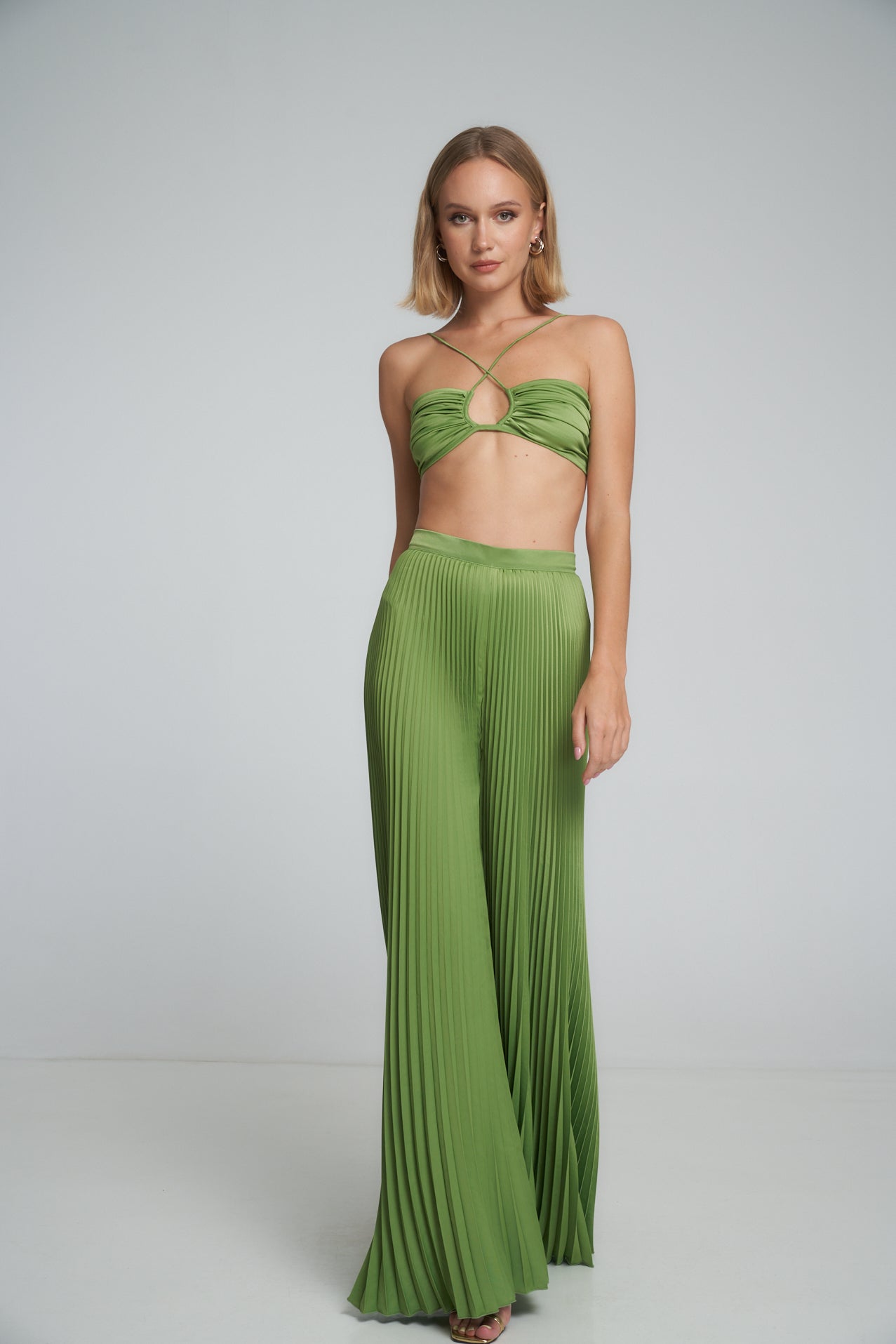Bisous Pleated Pant - Fern