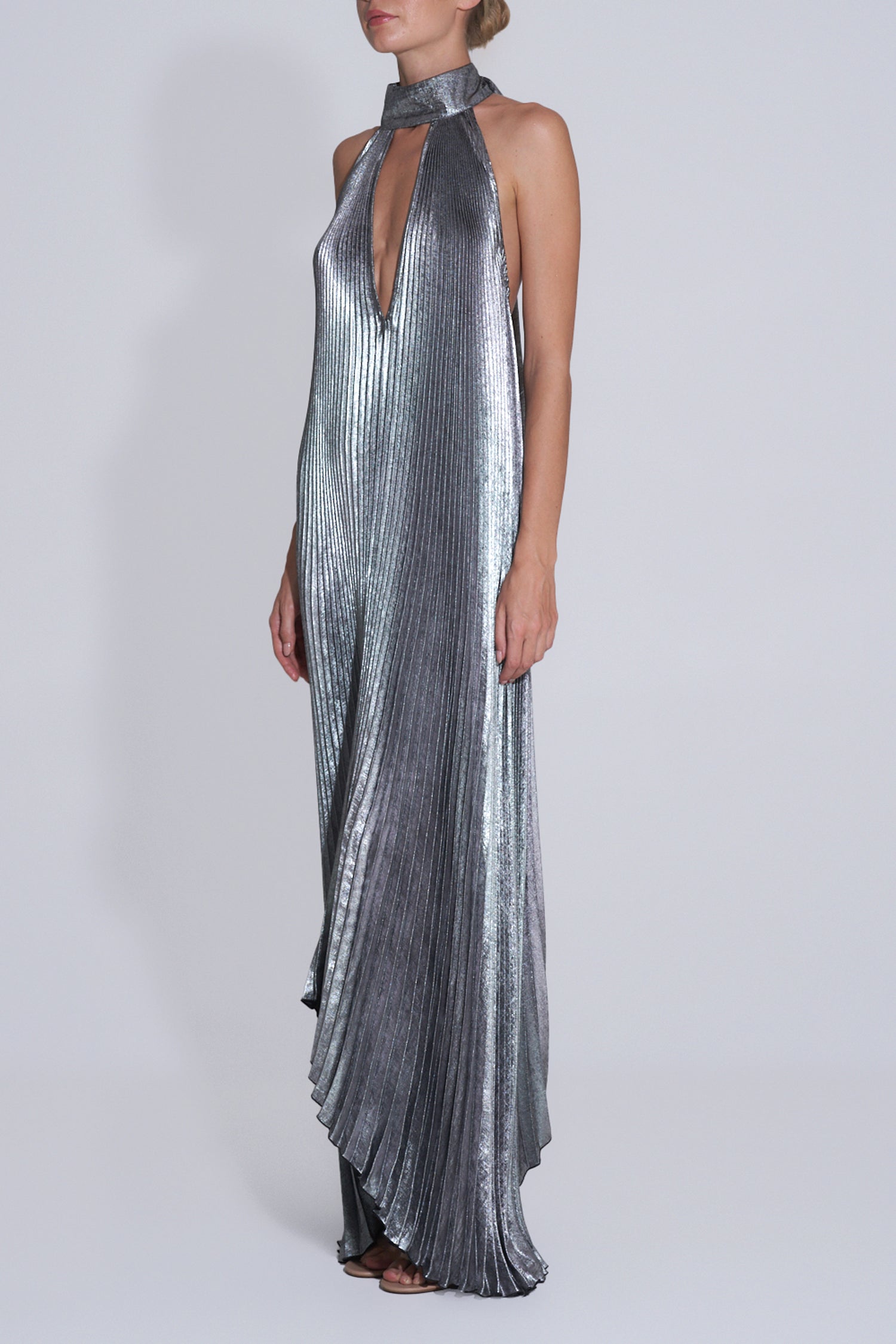 Opera Gown - Gunmetal Shimmer