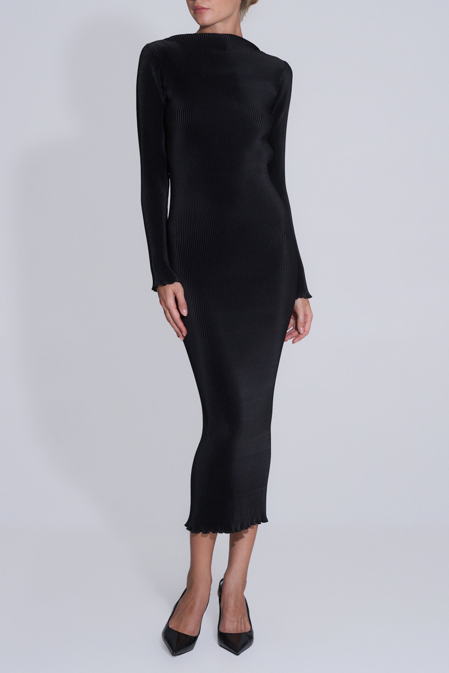 Gisele Long Sleeved Dress - Noir