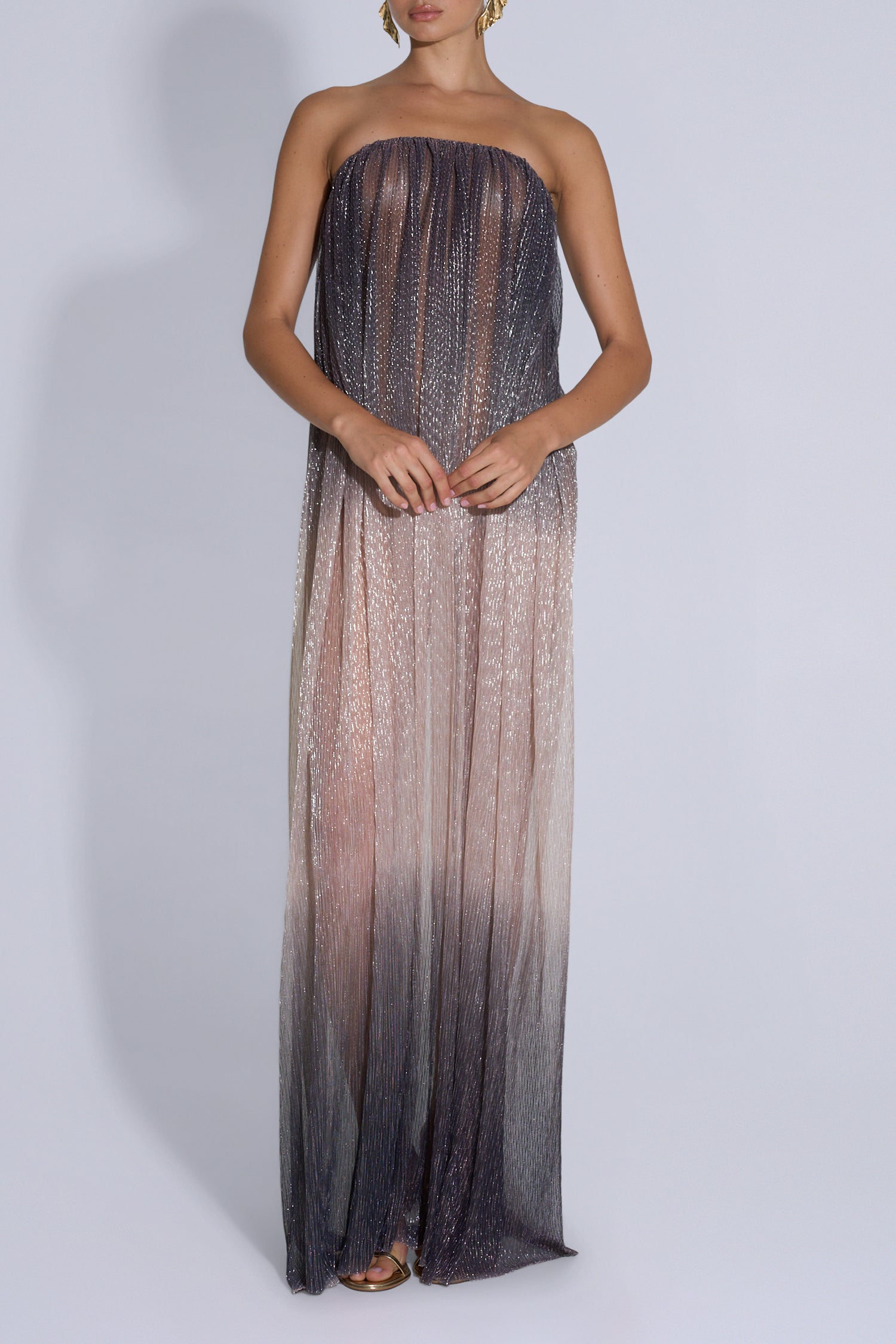 Dante Dress - Smoke Lurex