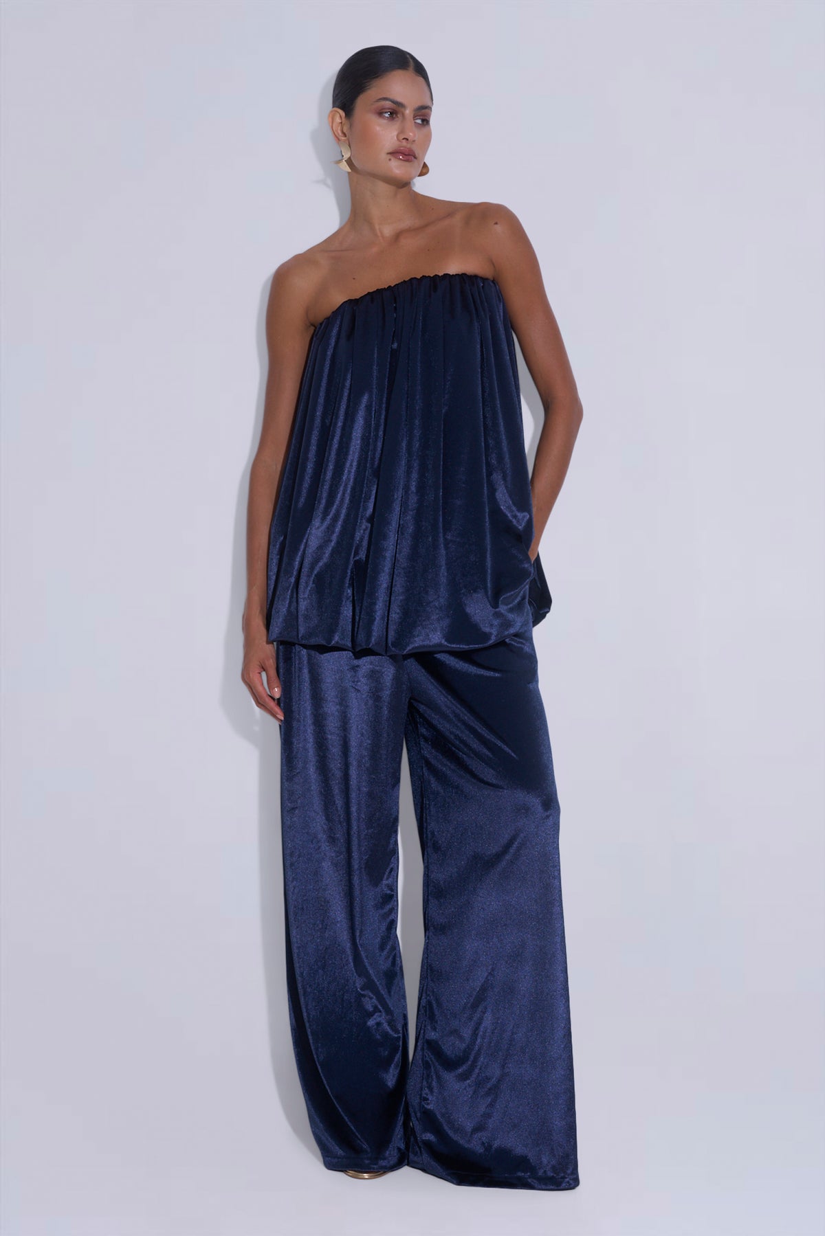 La Musique Pant - Navy Velvet