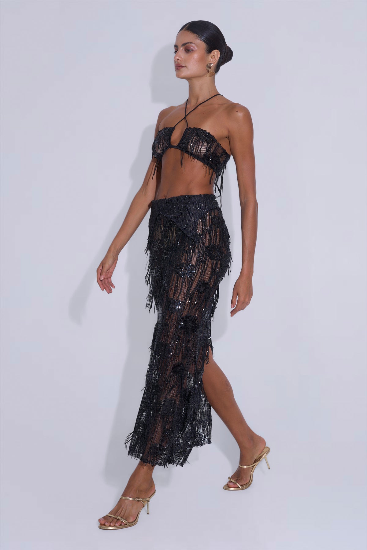 Sera Top - Black Fringe
