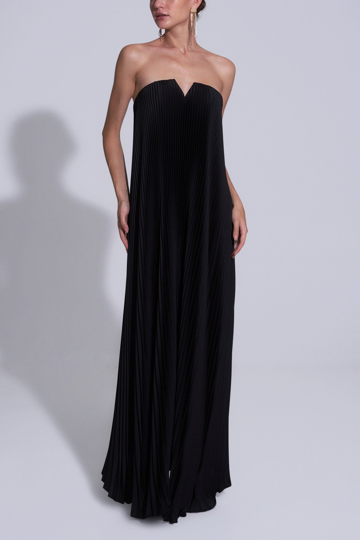 Strapless black tie sales dress