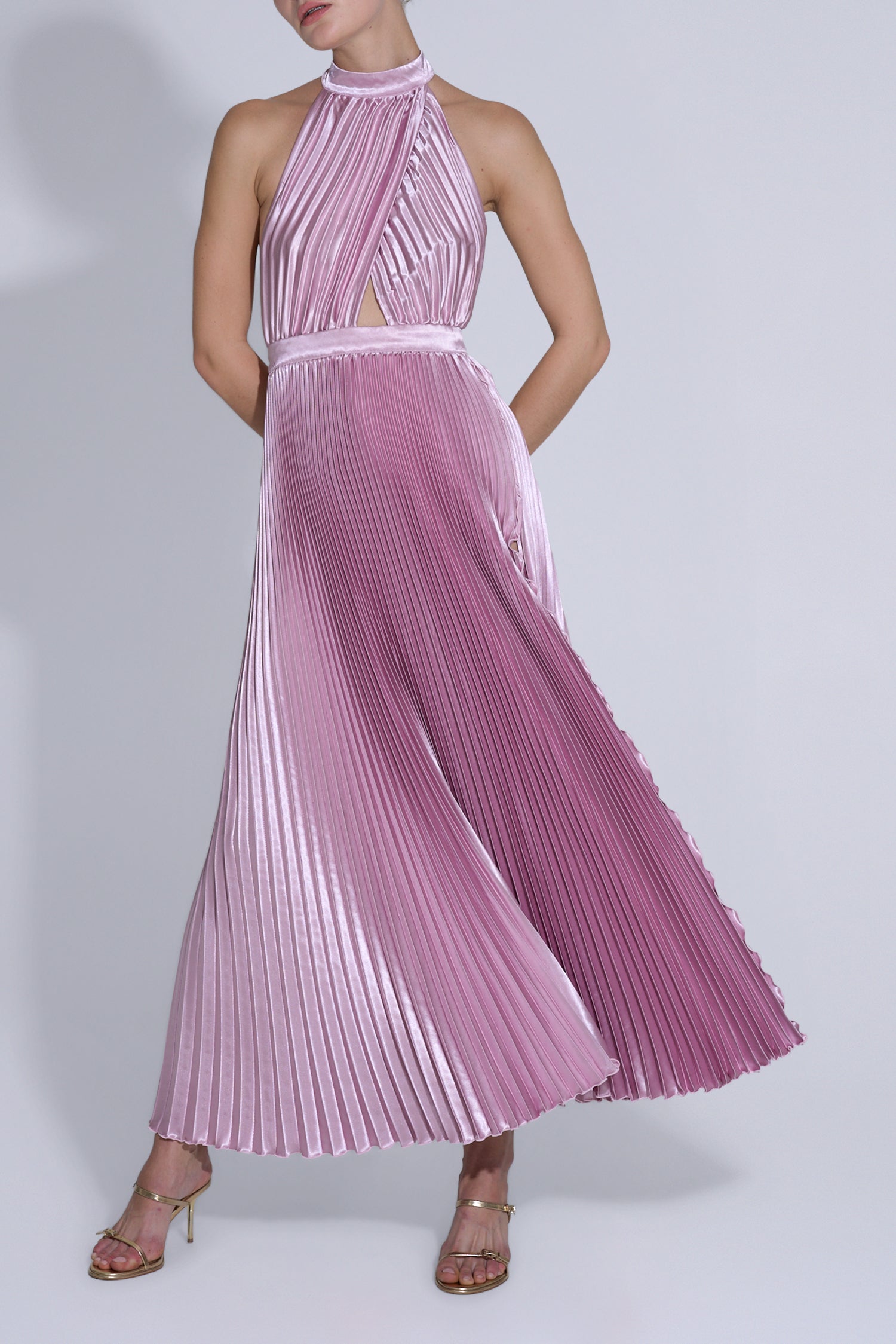 Renaissance Split Gown - Light Pink