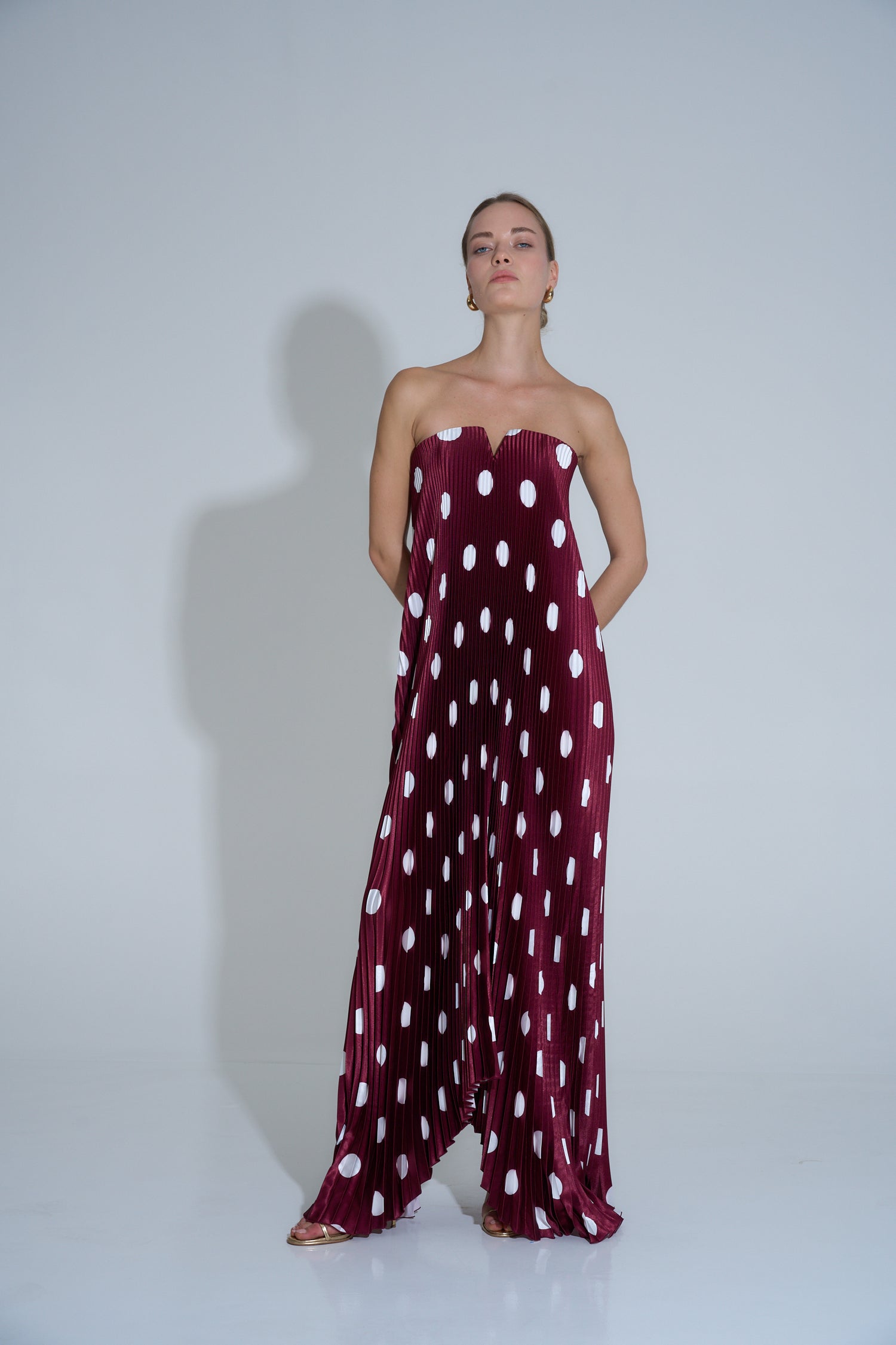 Black Tie Gown - Polka Wine