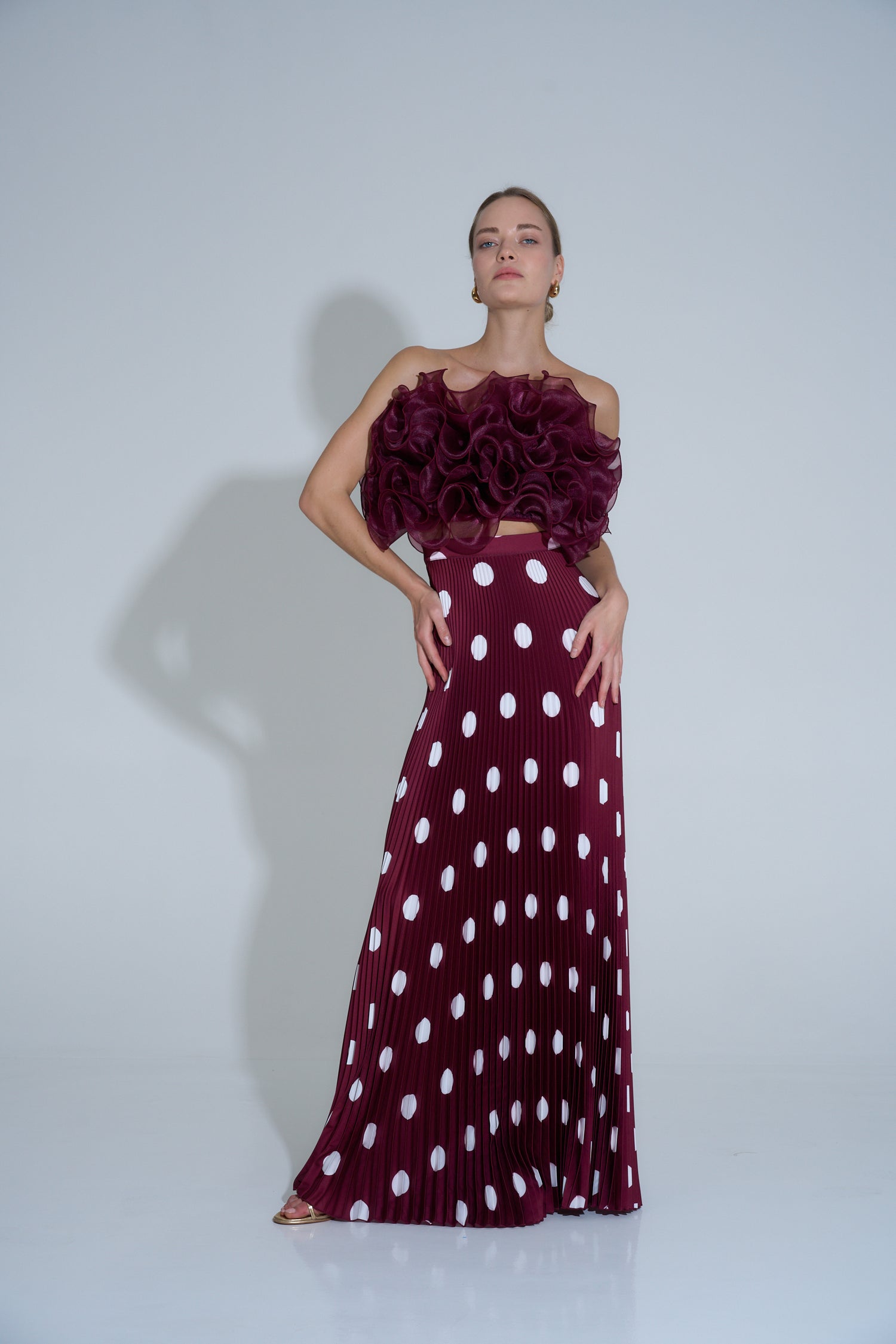 Gala Skirt - Polka Wine