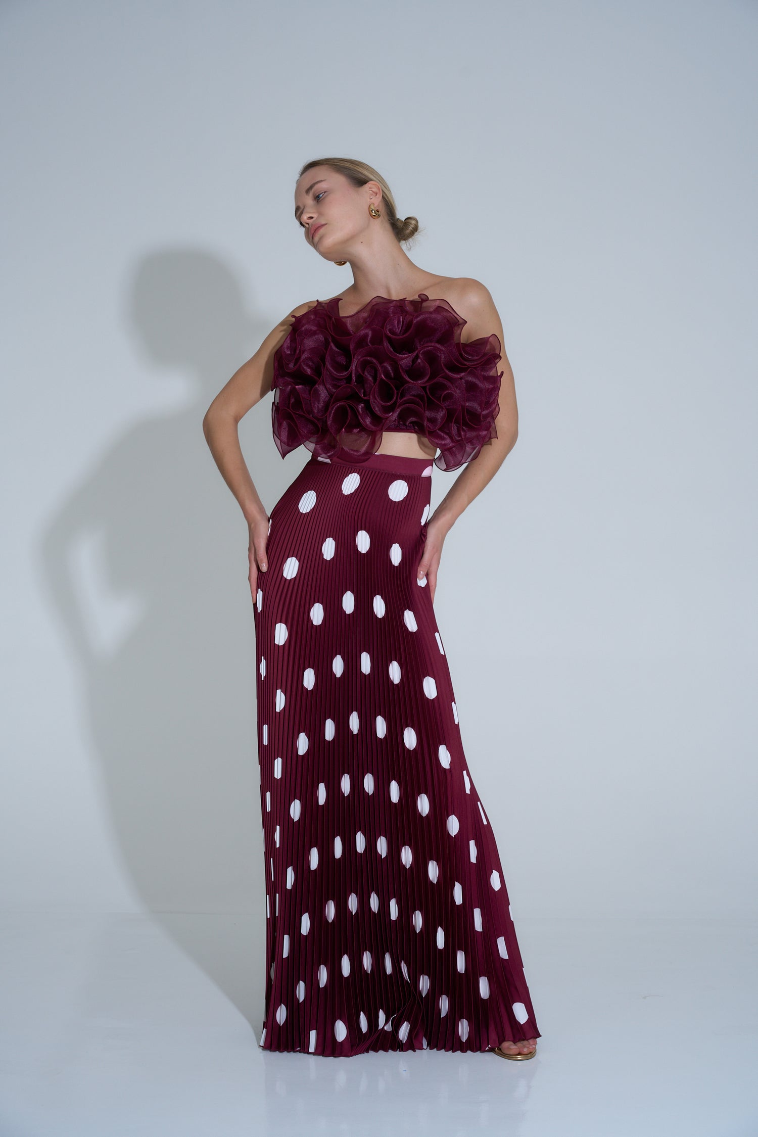 Gala Skirt - Polka Wine