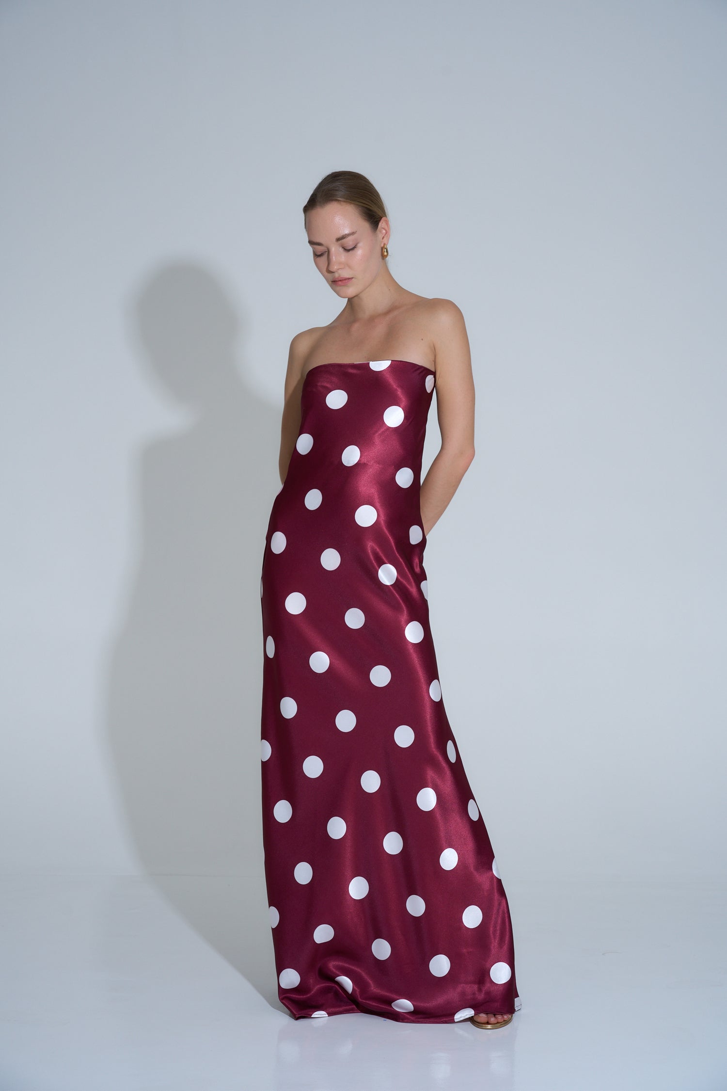 York Dress - Polka Wine