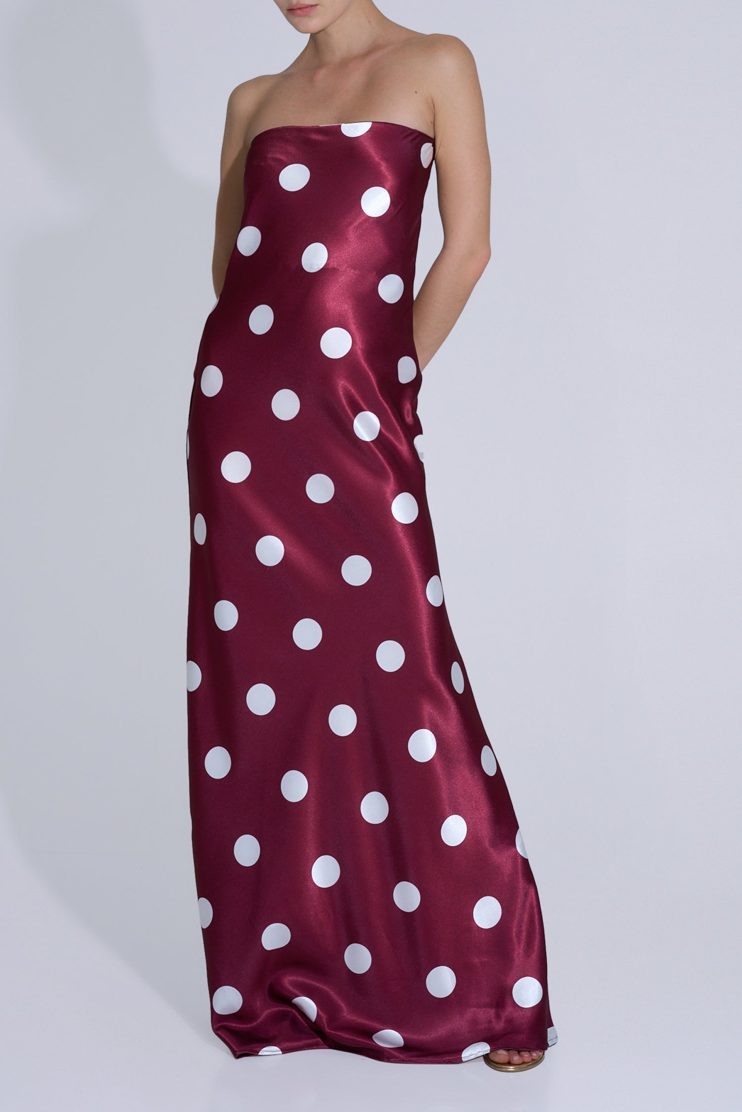 York Dress - Polka Wine