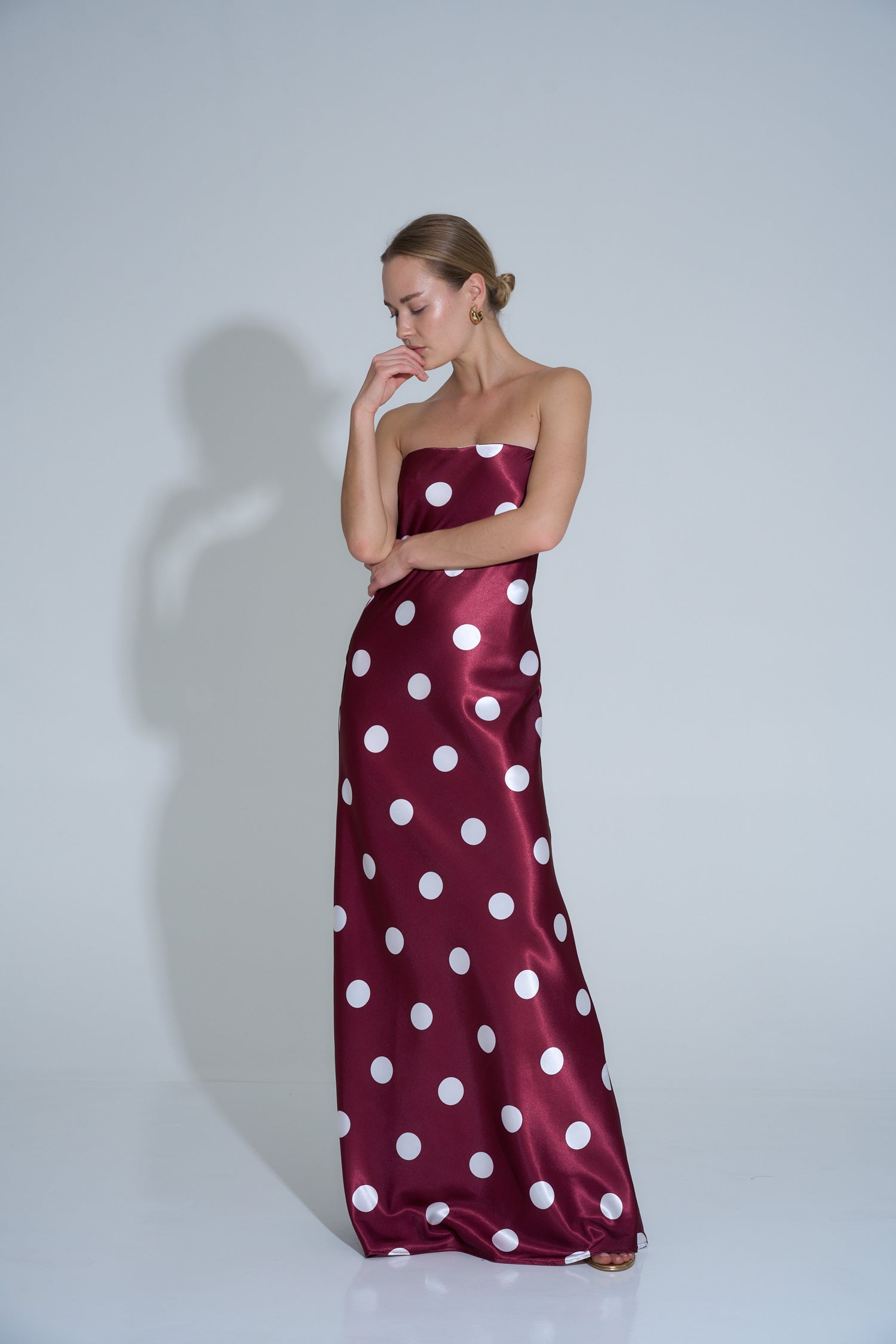 York Dress - Polka Wine