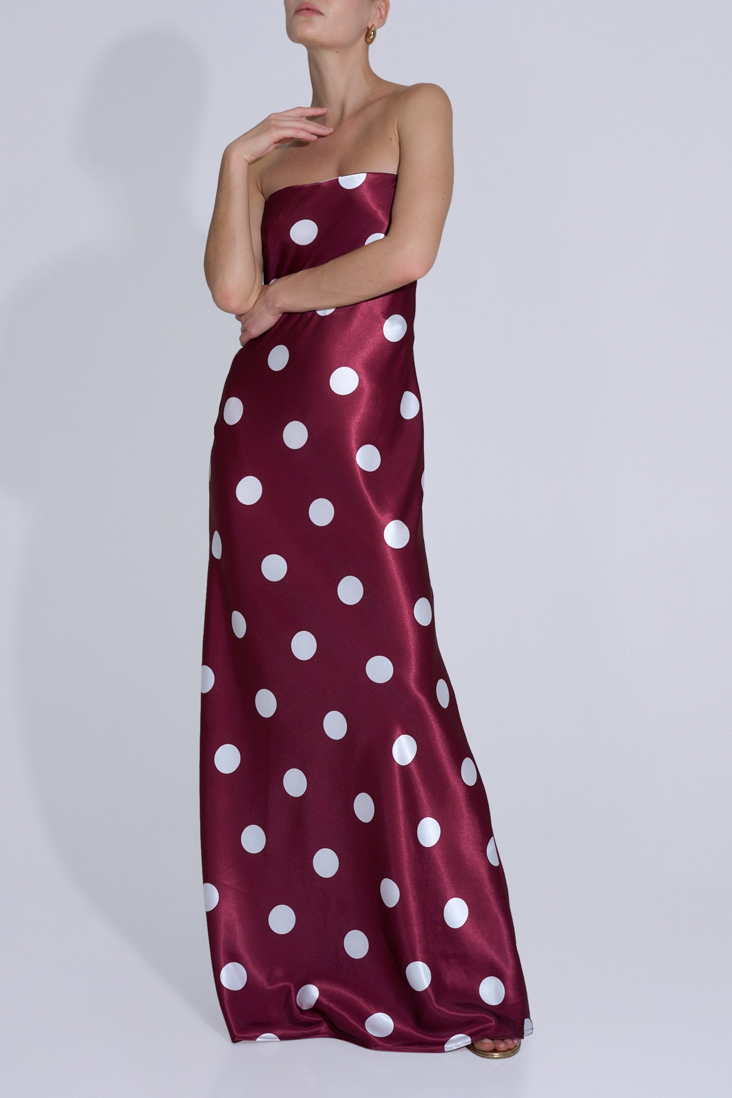 York Dress - Polka Wine