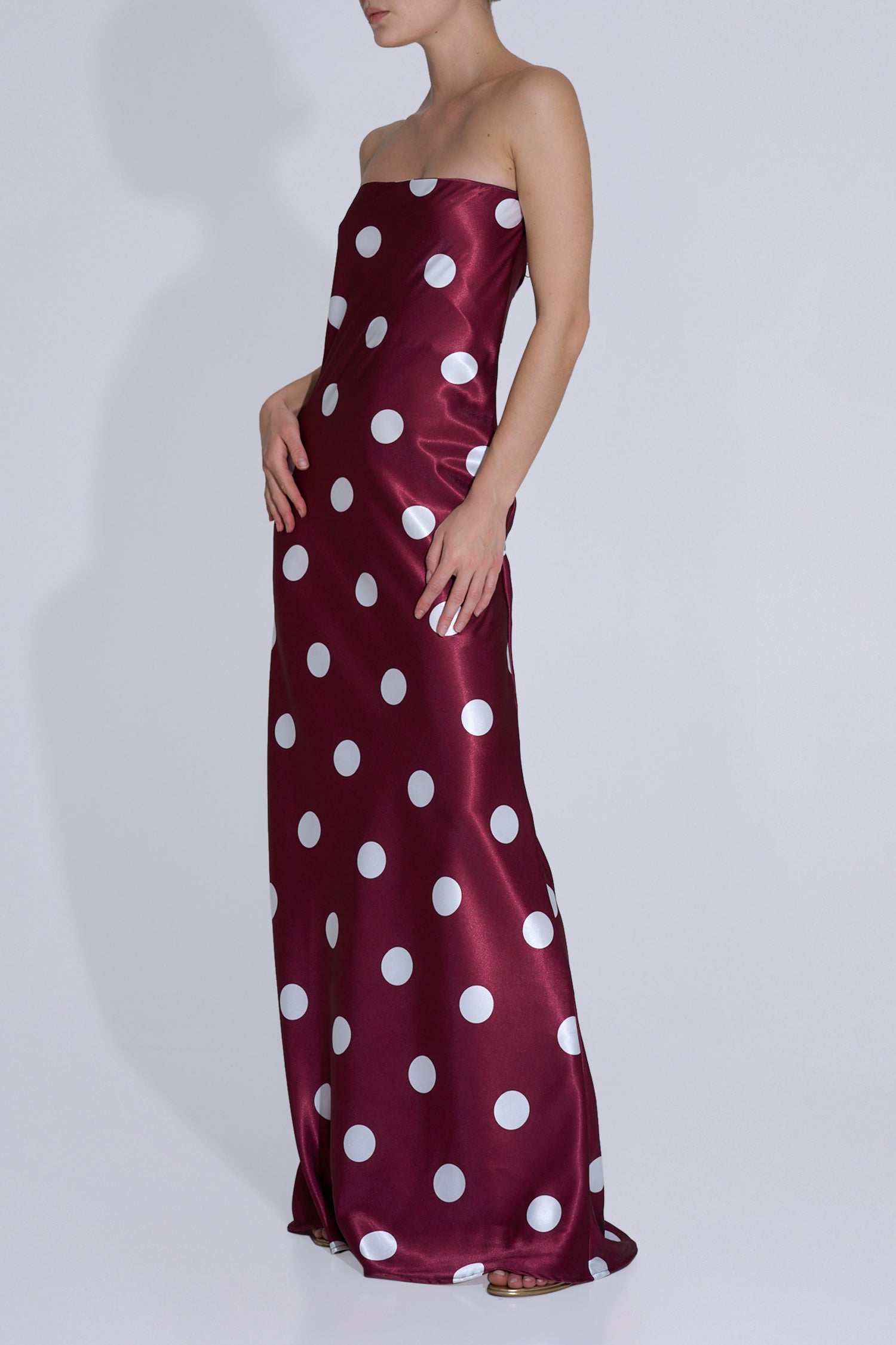 York Dress - Polka Wine