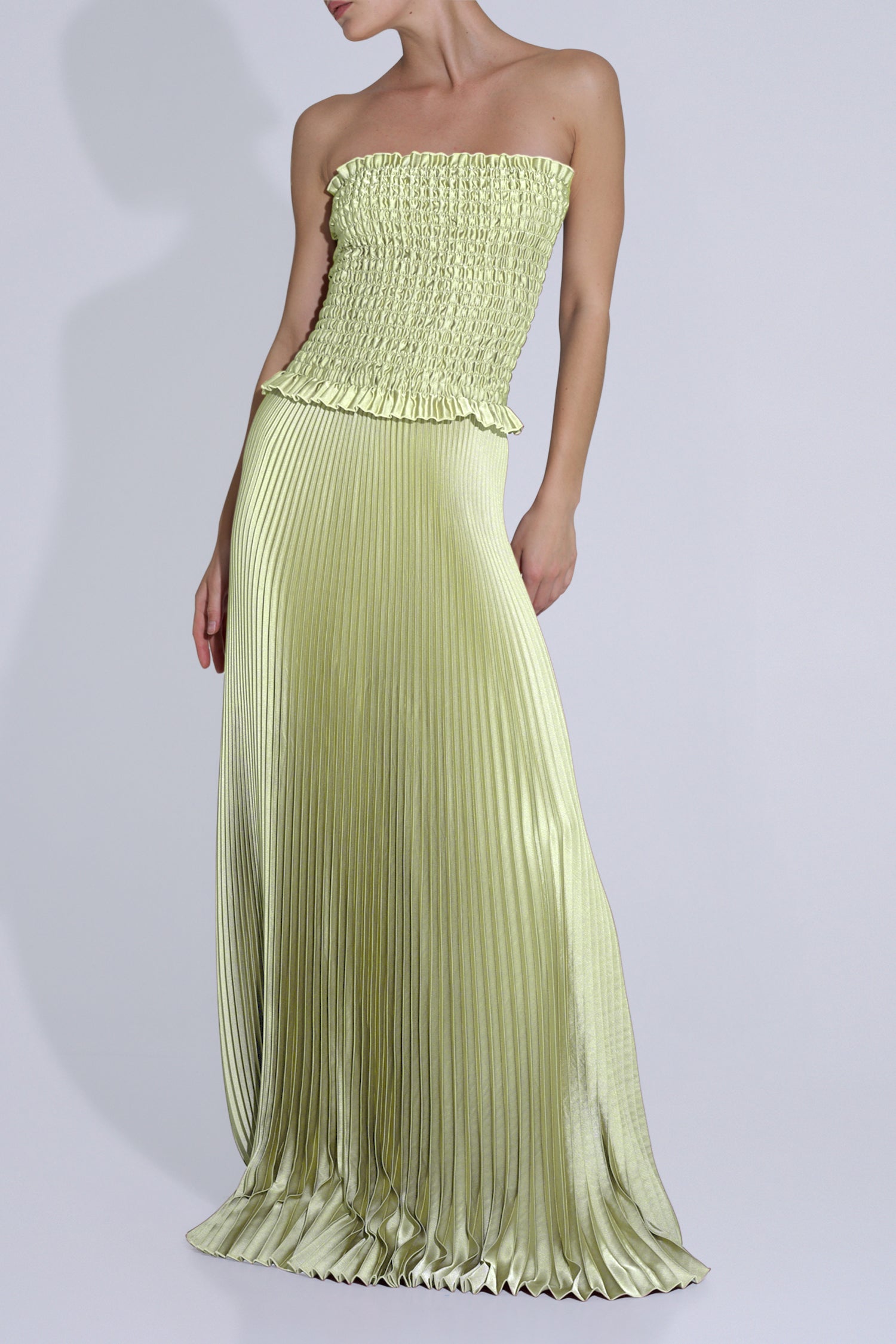 open lace back dress Maya Gown - Sage Shimmer – L'IDÉE