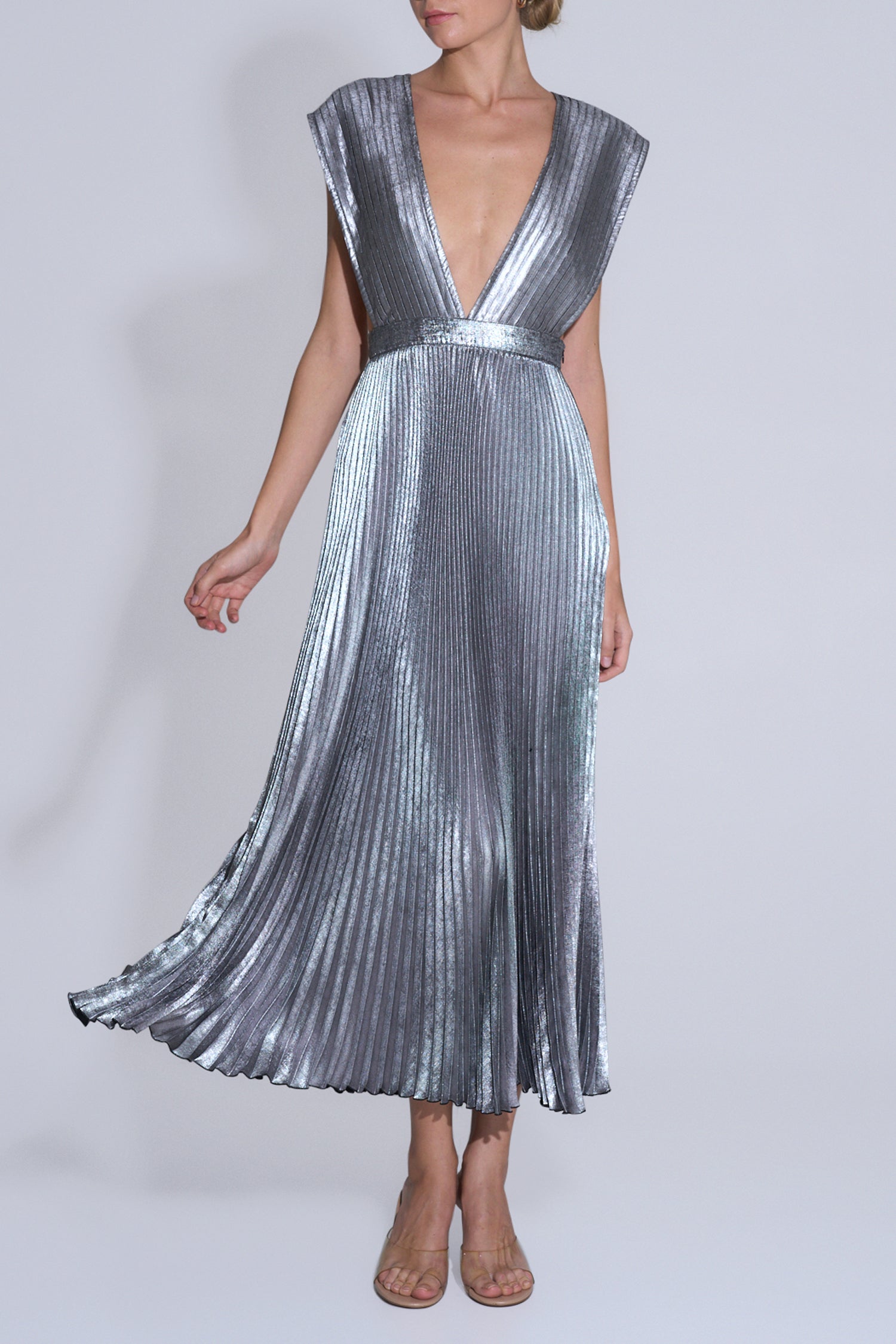 Gala Gown - Gunmetal Shimmer