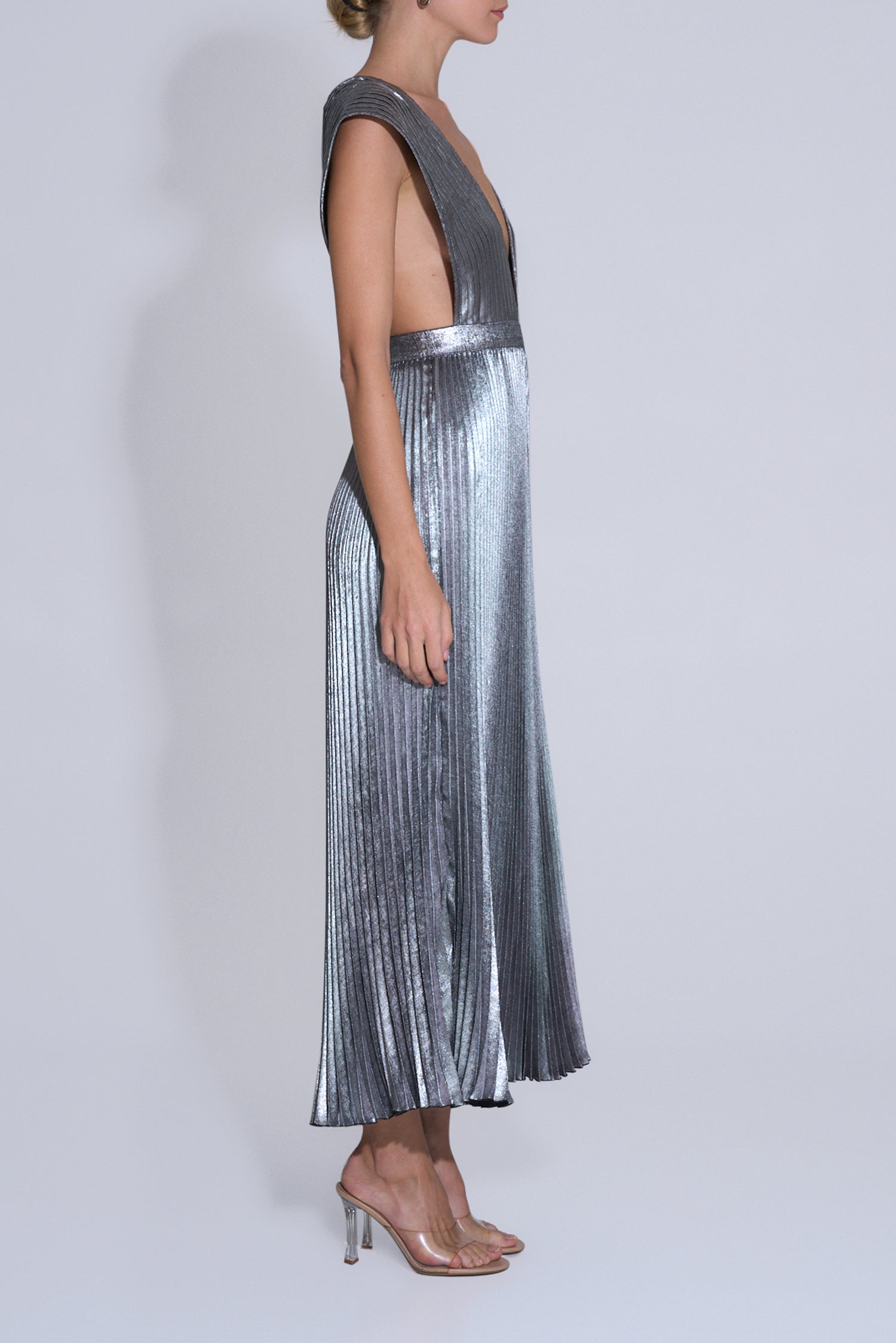 Gala Gown - Gunmetal Shimmer