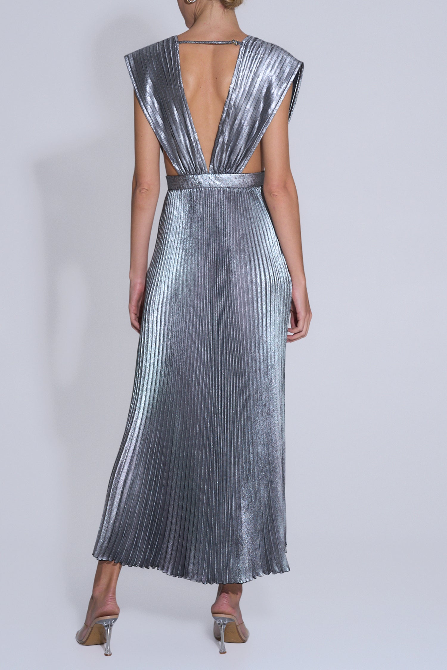 Gala Gown - Gunmetal Shimmer