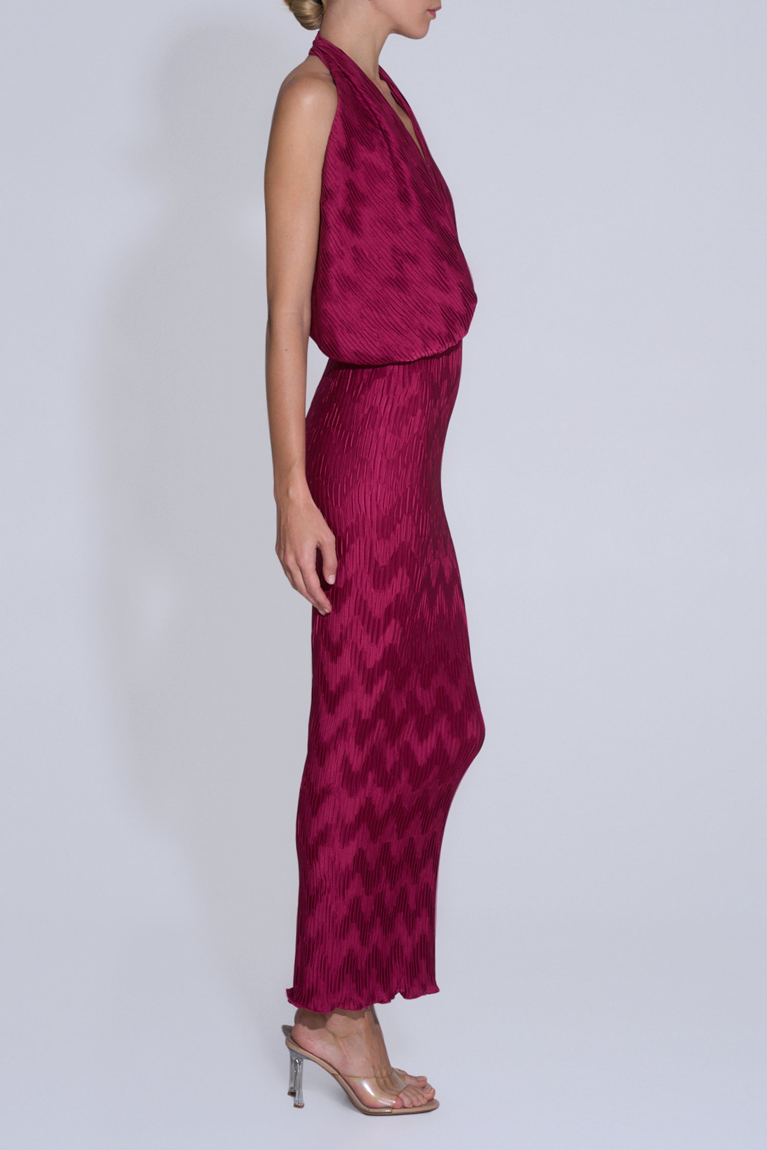 Riviera Sleeveless Gown - Chianti