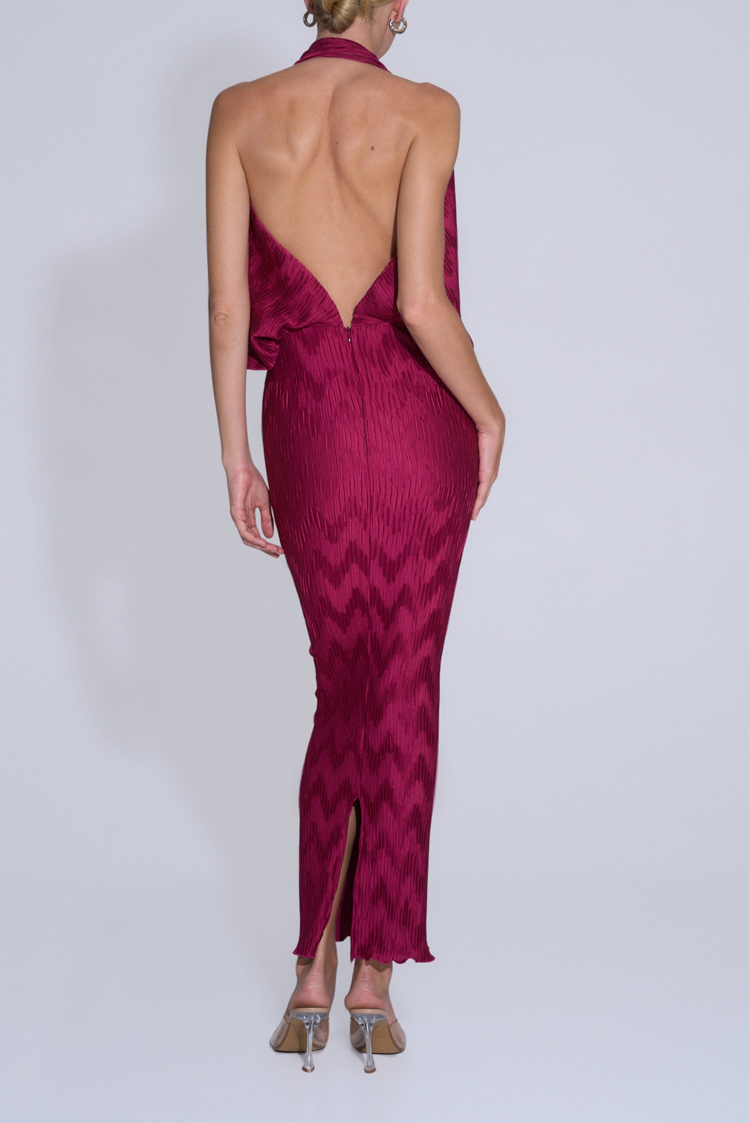 Riviera Sleeveless Gown - Chianti