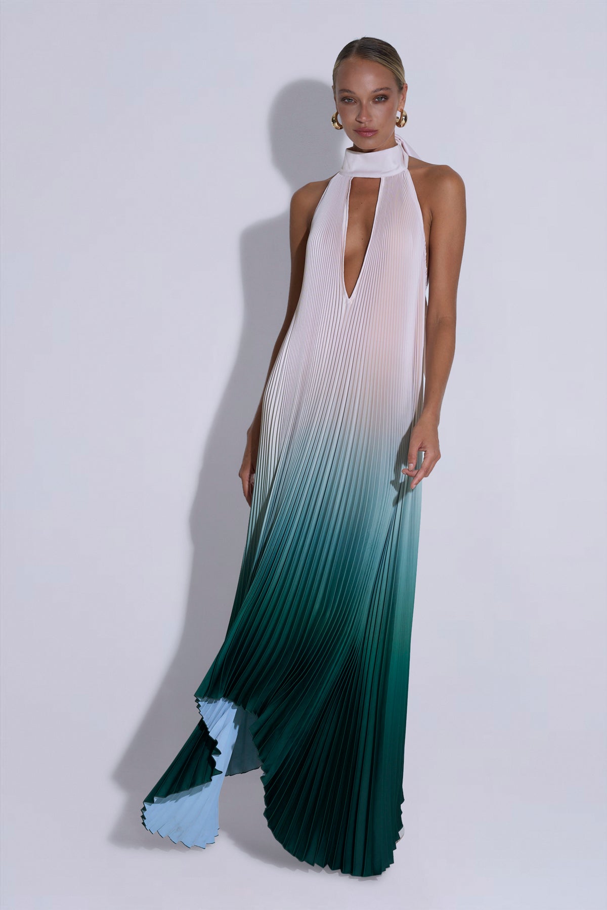 Opera Gown - Green Milk Ombre
