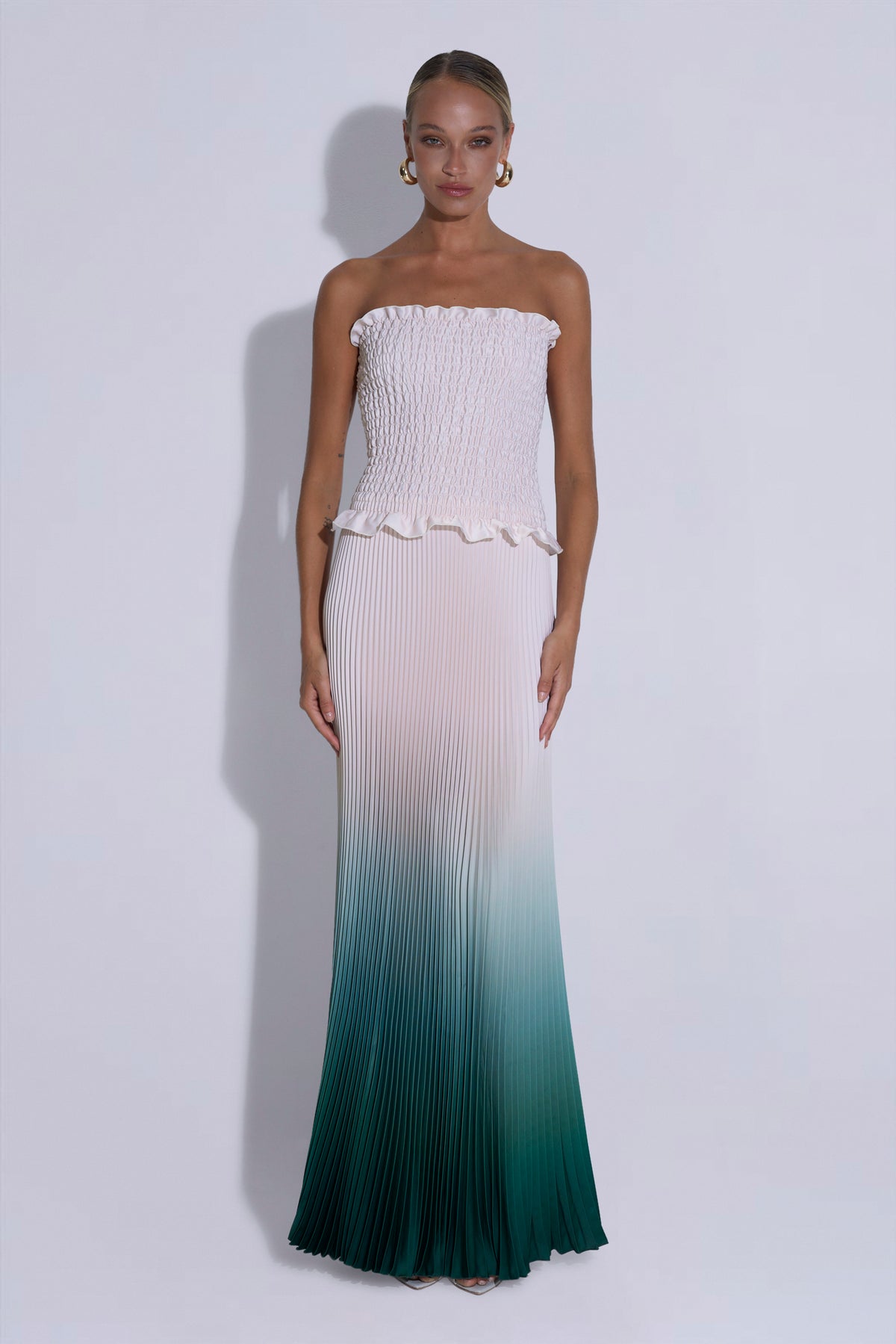 Maya Gown - Green Milk Ombre