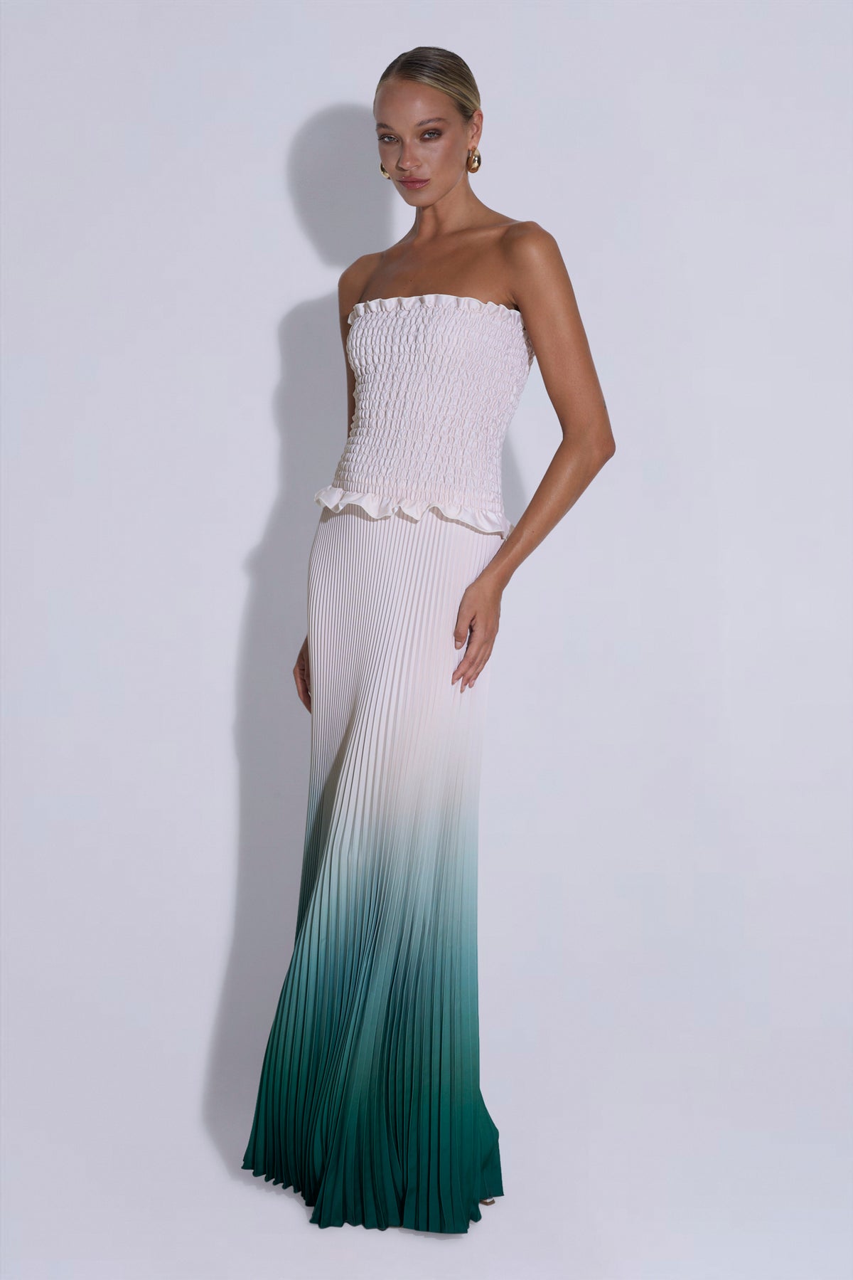 Maya Gown - Green Milk Ombre