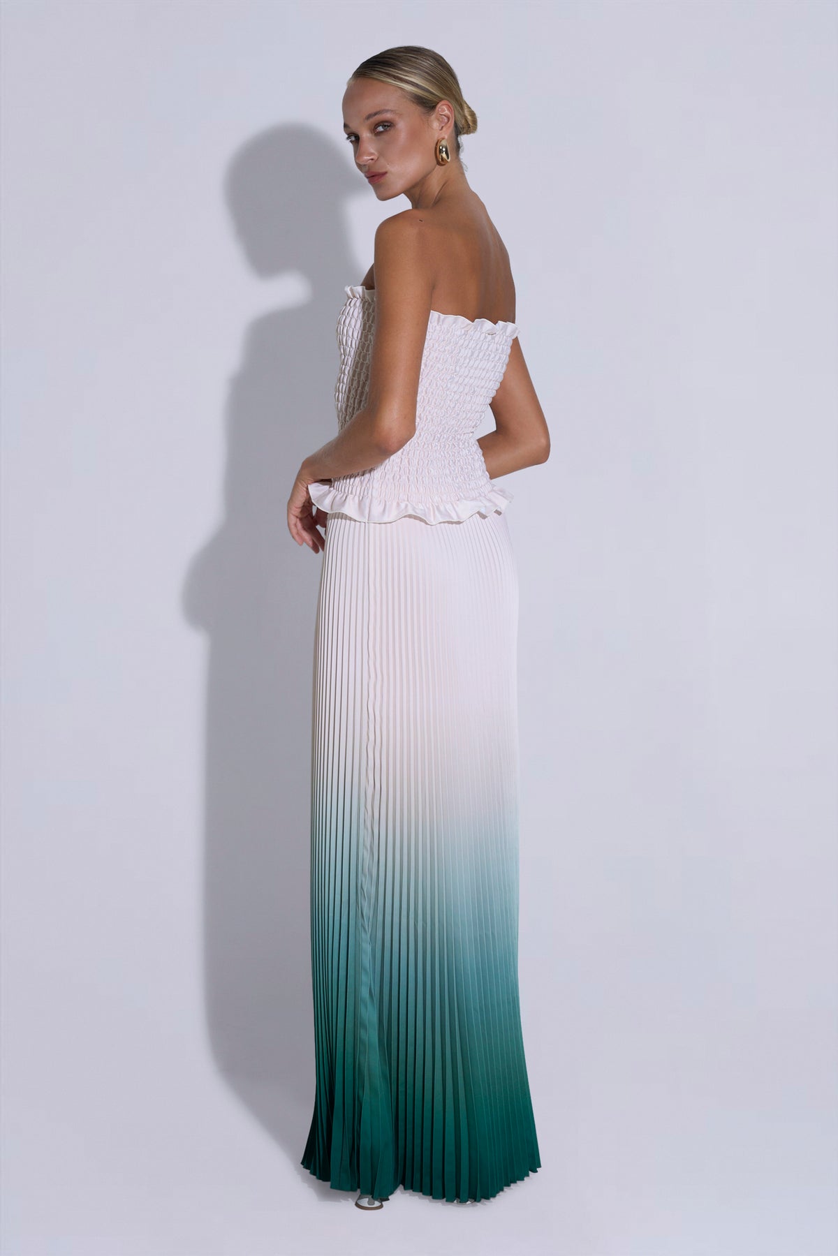 Maya Gown - Green Milk Ombre