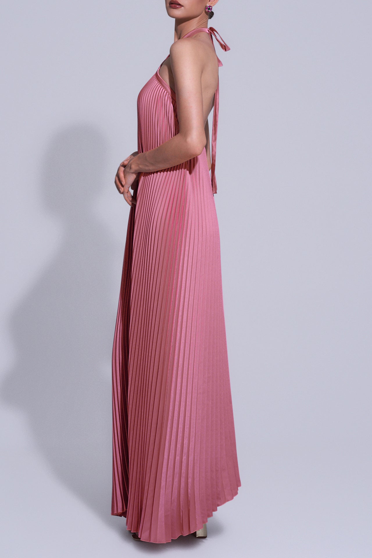 Renee Embellished Corset Gown (Dusty Rose)