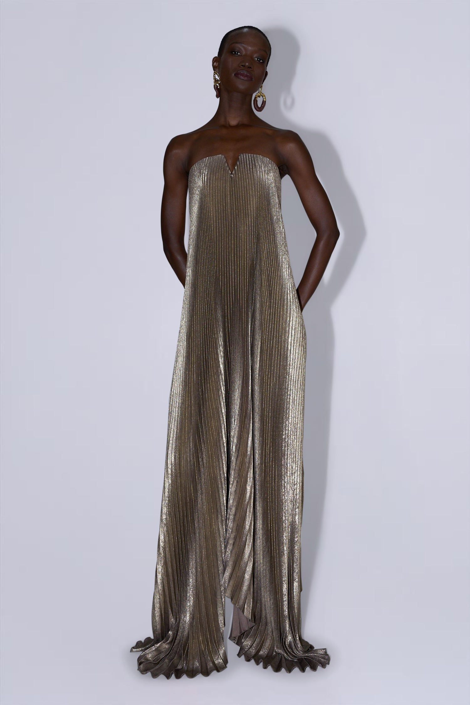 gold black tie dress