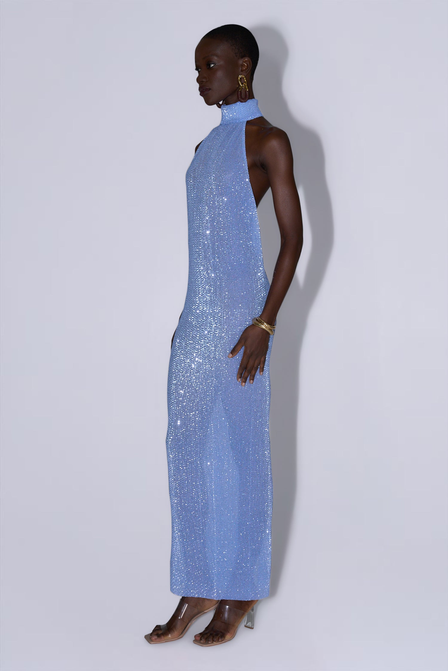 Casablanca Gown - Sapphire Sequin