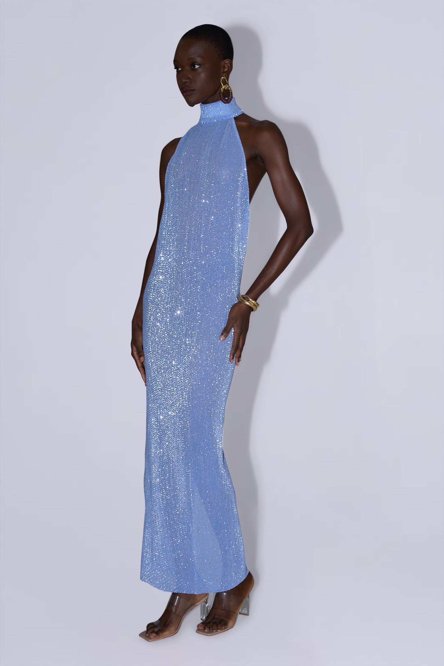 Casablanca Gown - Sapphire Sequin