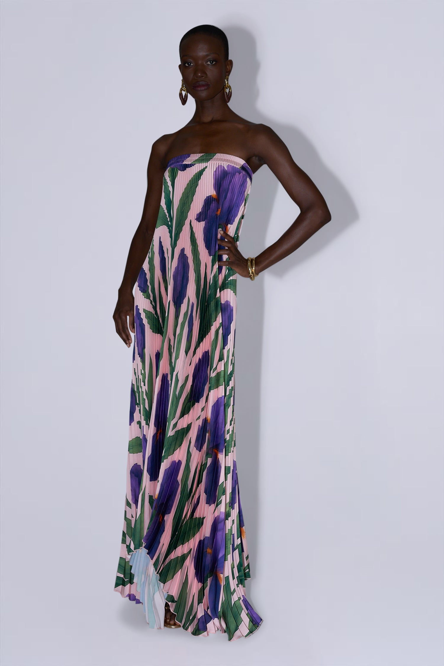 Bisous Strapless Gown - Iris Garden