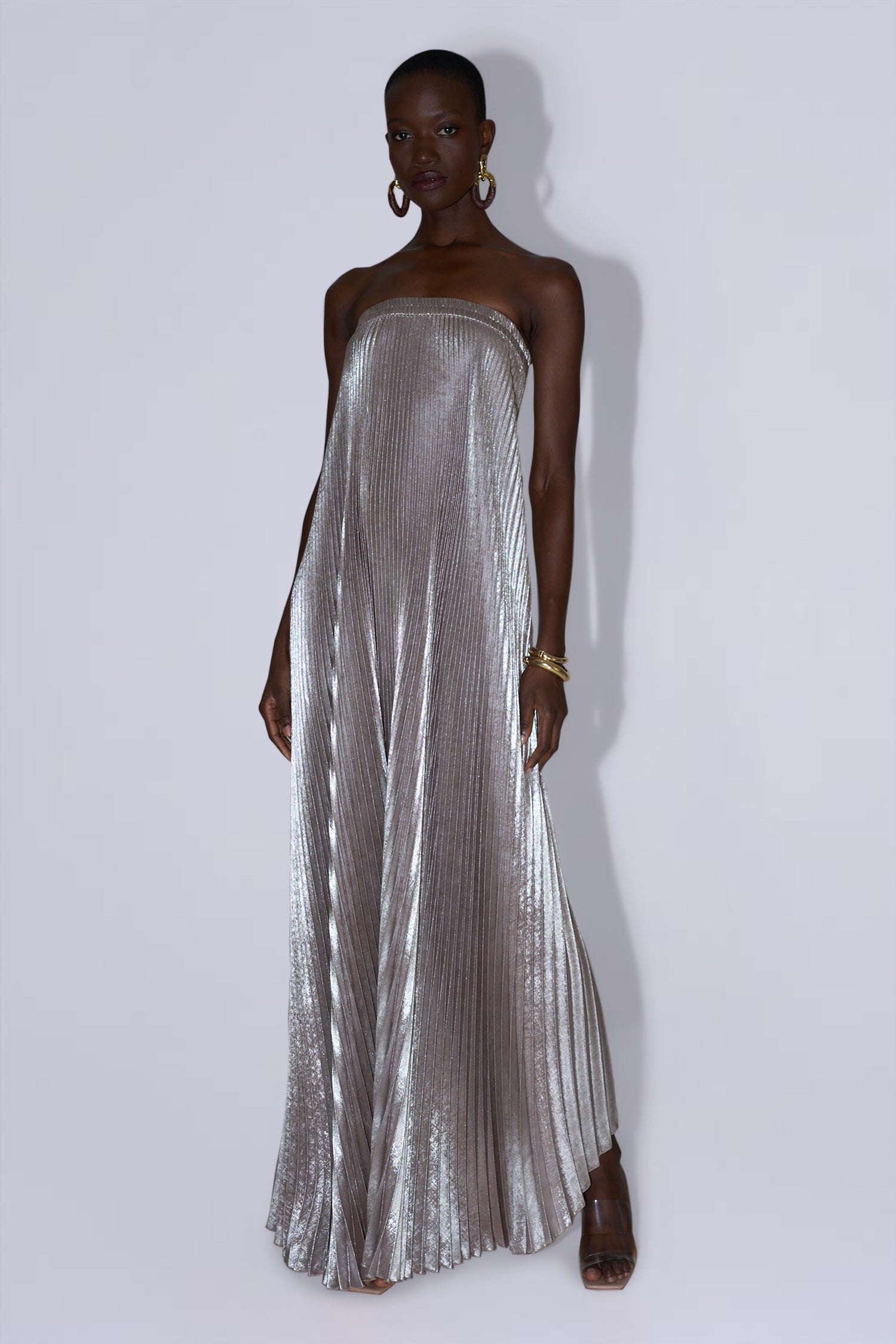 Bisous Strapless Gown - Suede Shimmer