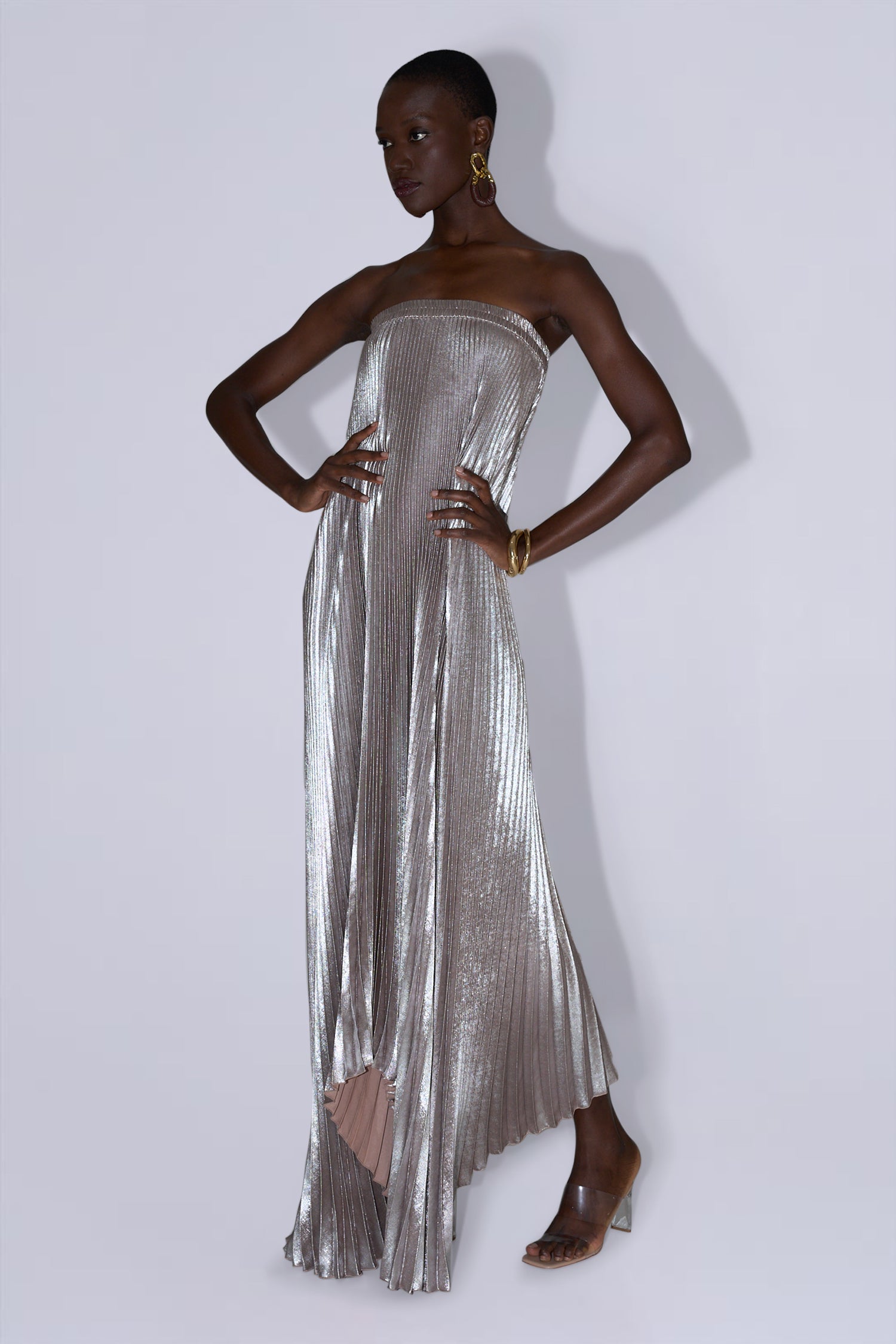 Bisous Strapless Gown - Suede Shimmer