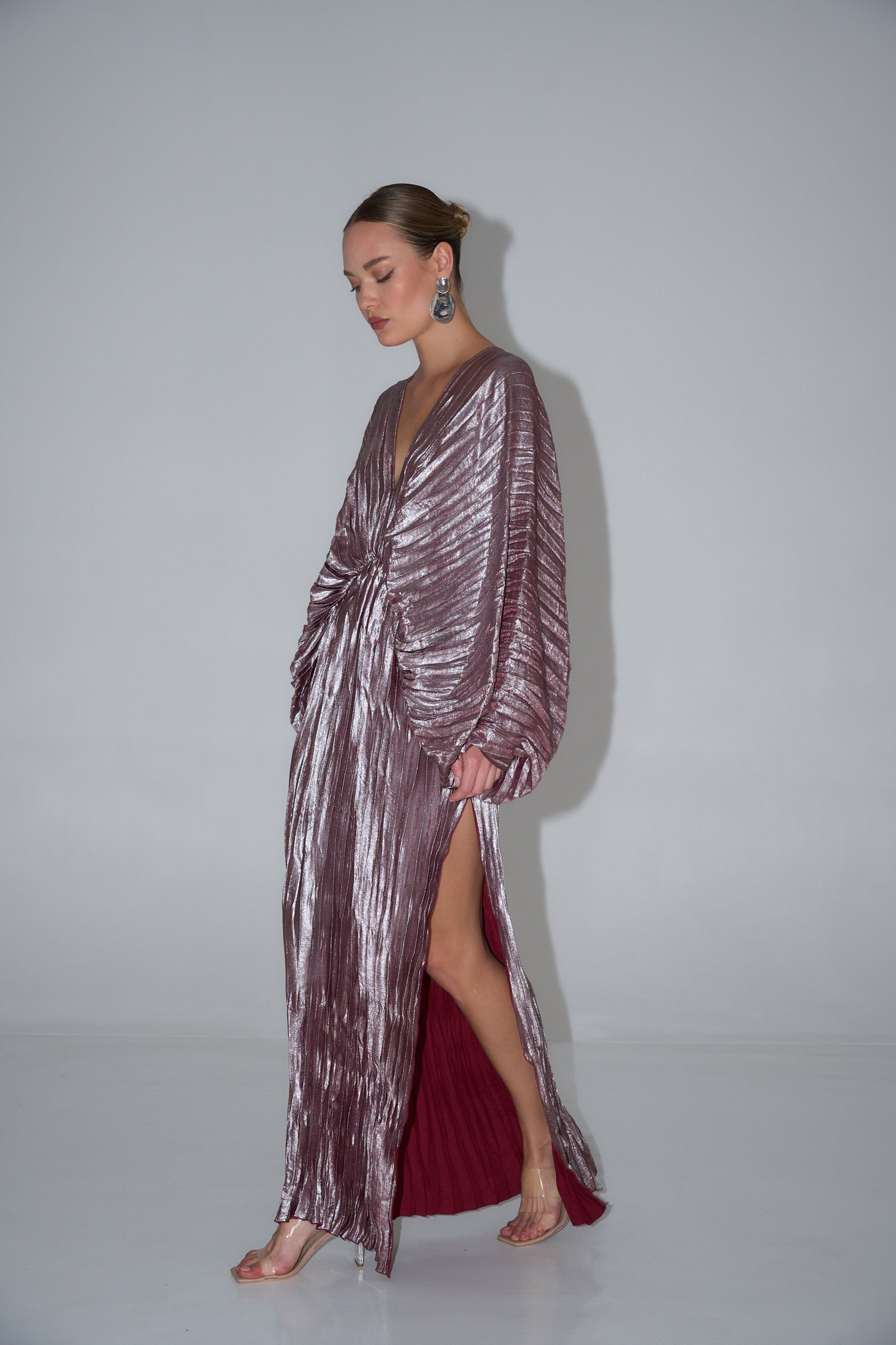 De Luxe Gown - Wine Shimmer