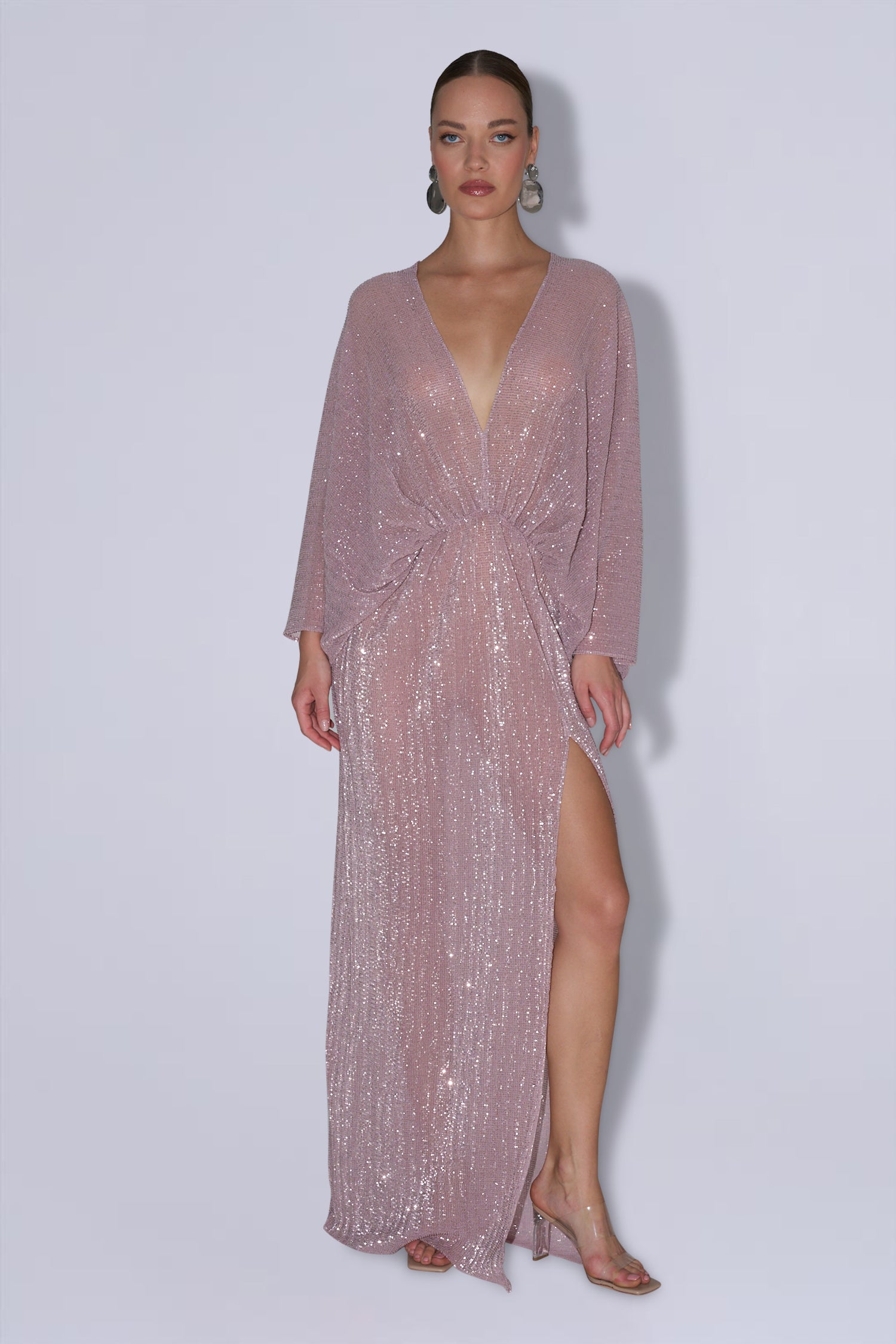 Paradiso Split Gown - Aurora Sequin